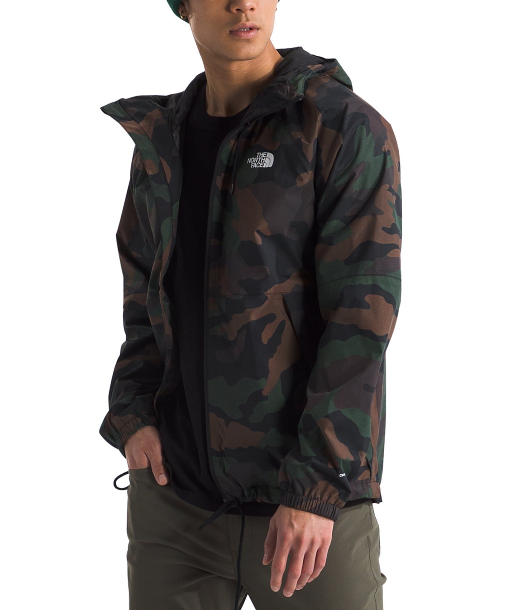 The north face camo rain jacket sale