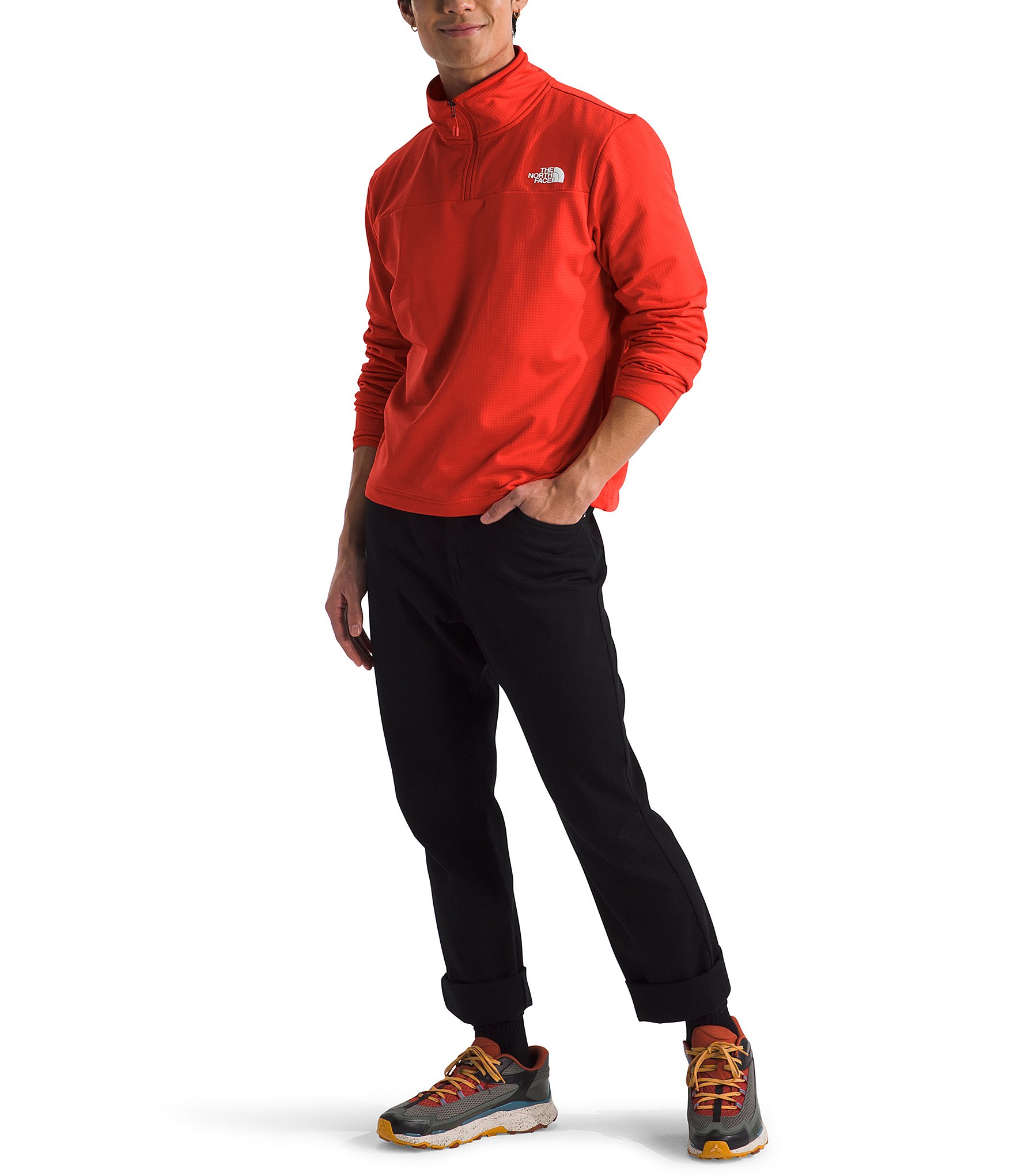 The North Face Long Sleeve Cedar Trail Grid Fleece Pullover