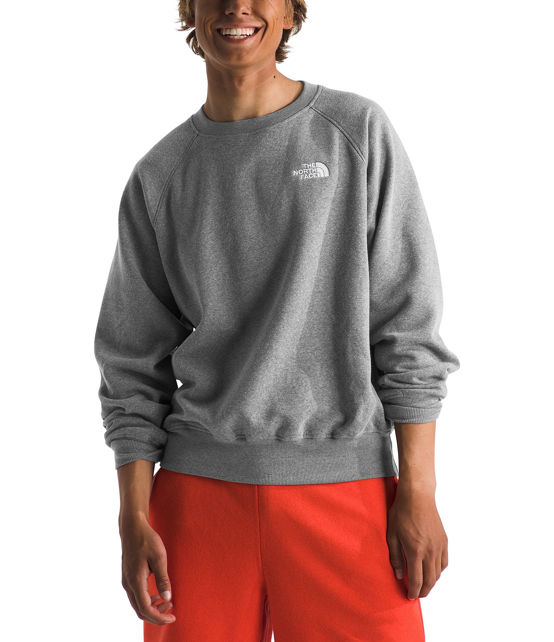 The North Face Long Sleeve Evolution Heathered Fleece Sweatshirt