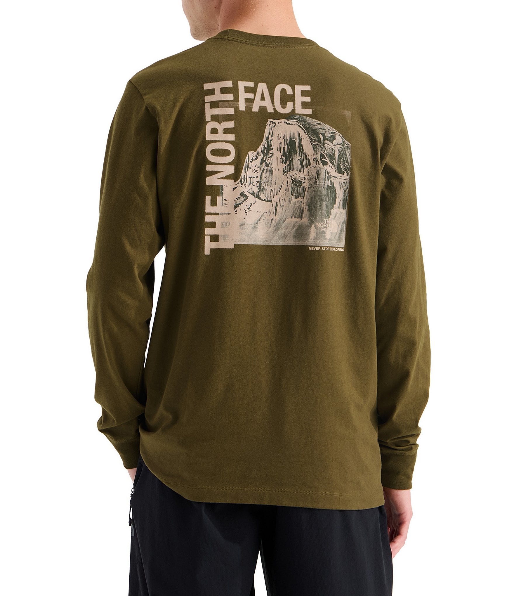 The North Face Long Sleeve Evolution Mountain Half Dome Photo Regular T-Shirt
