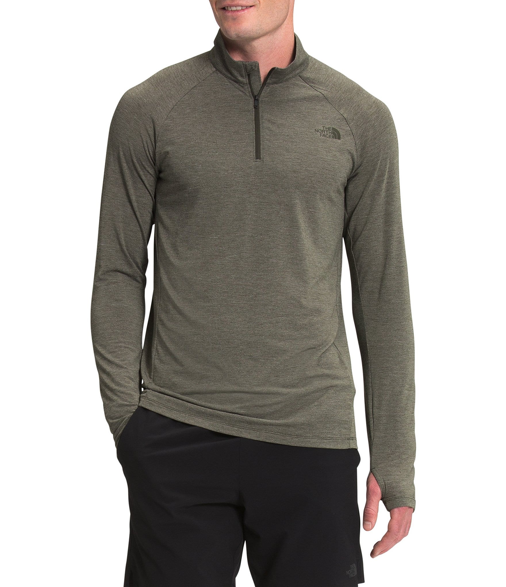 The North Face Men's Long Sleeve Knit Wander Quarter Zip Pullover ...