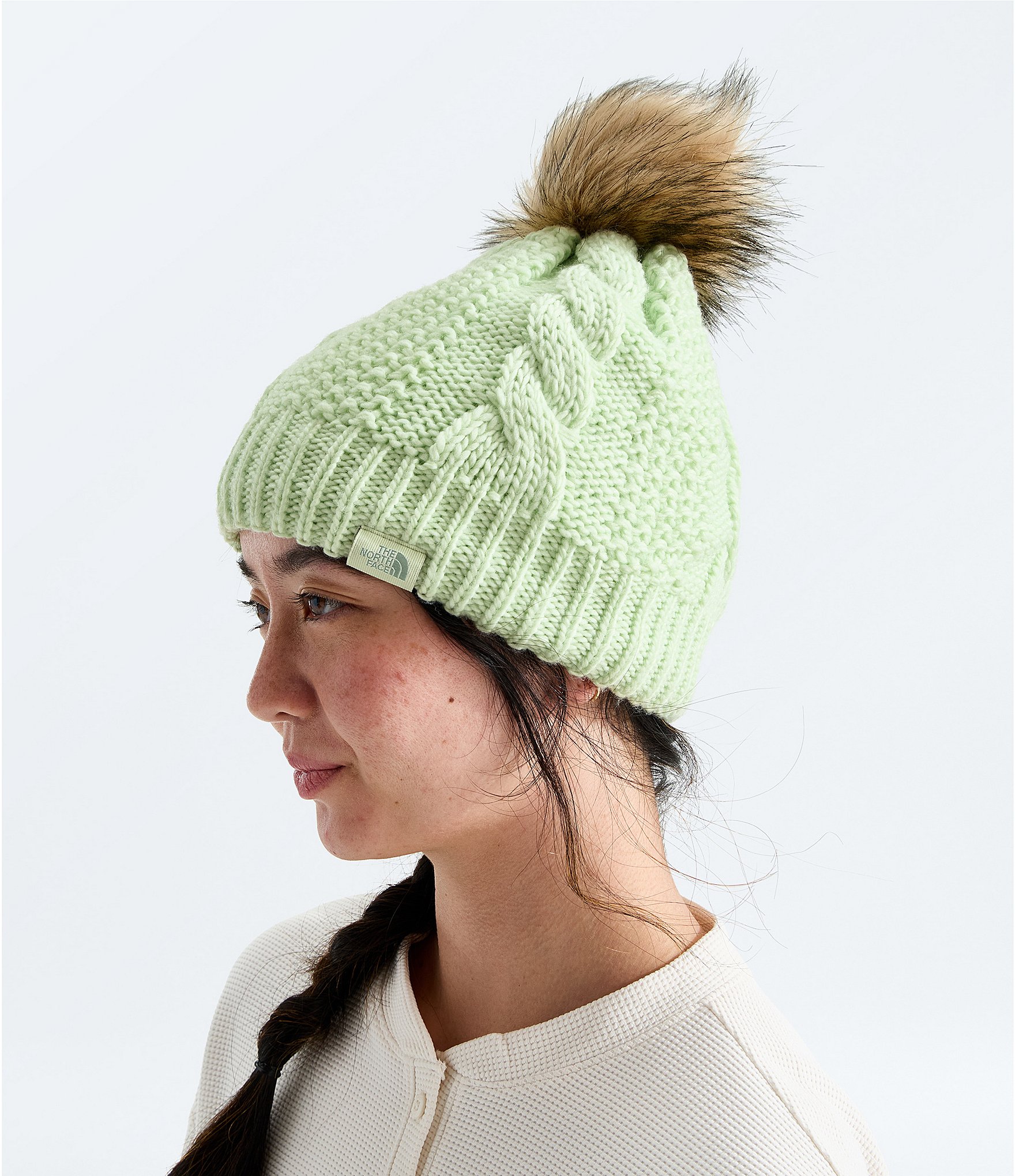 The North Face Oh Mega Fur Pom Beanie