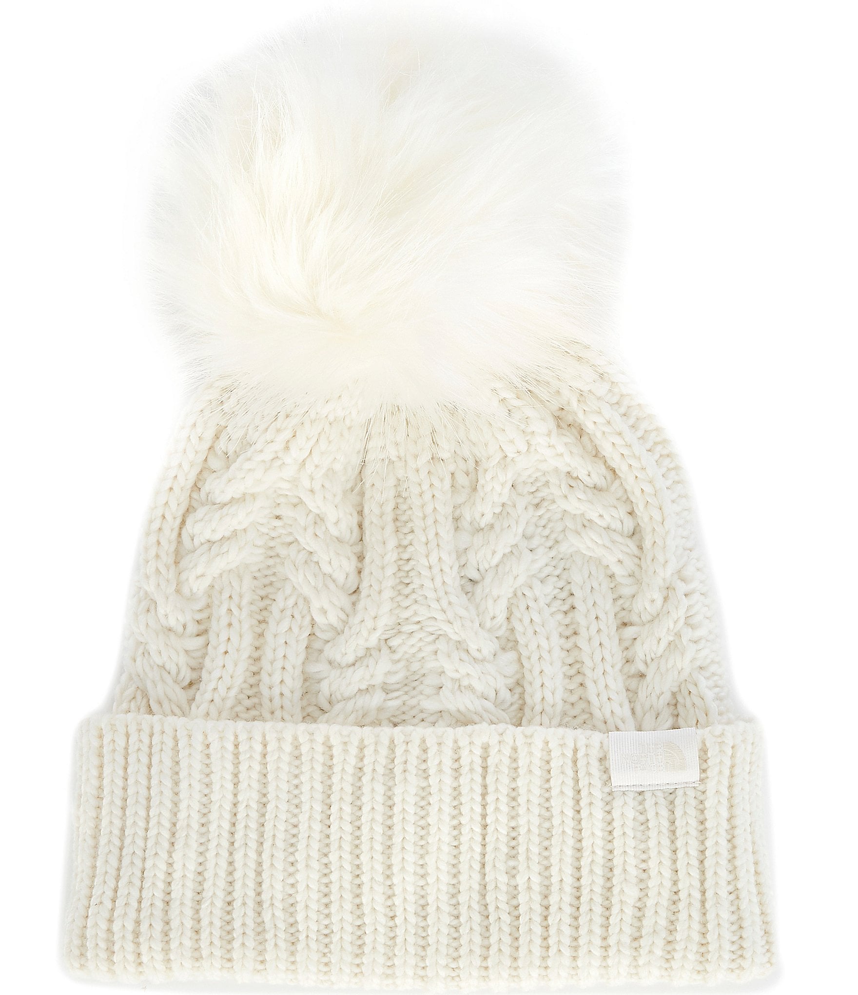 The North Face City Plush Pom Beanie - Gardenia White