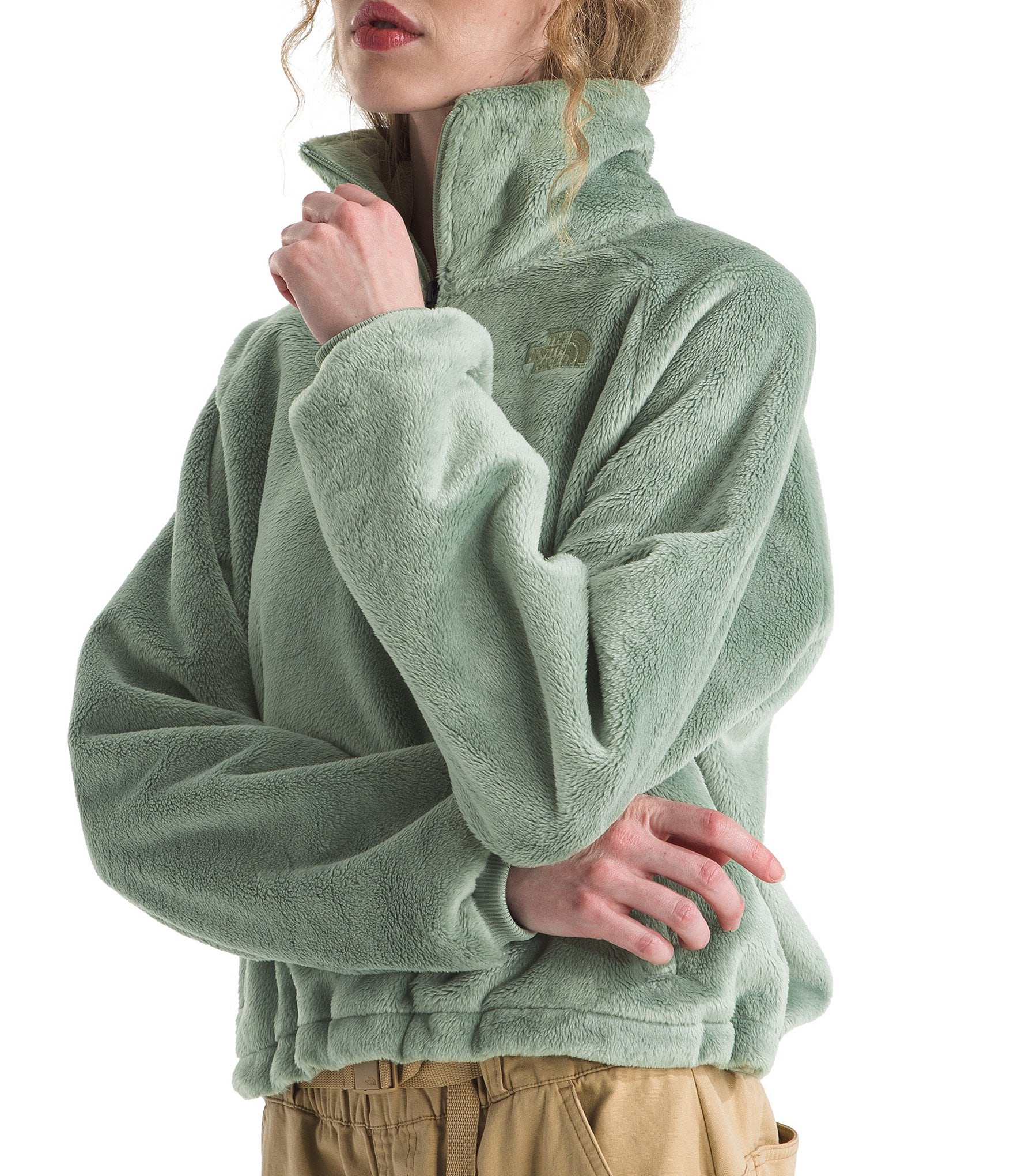 The North Face Osito Lux Half Zip Two Layer Stand Collar Pullover