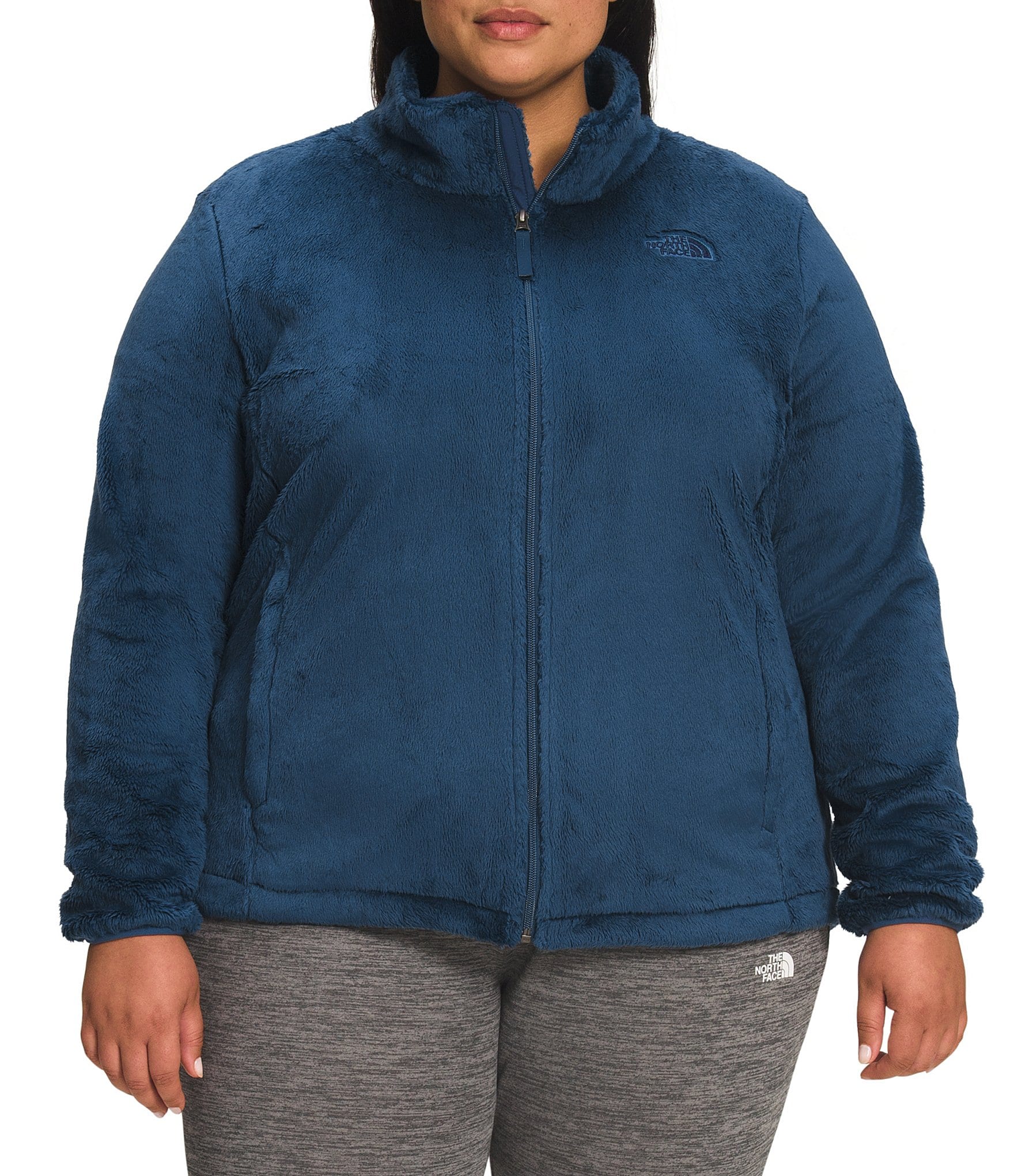 The North Face Plus Size Osito Raschel Fleece Stand Collar Zip Front Jacket  | Dillard's
