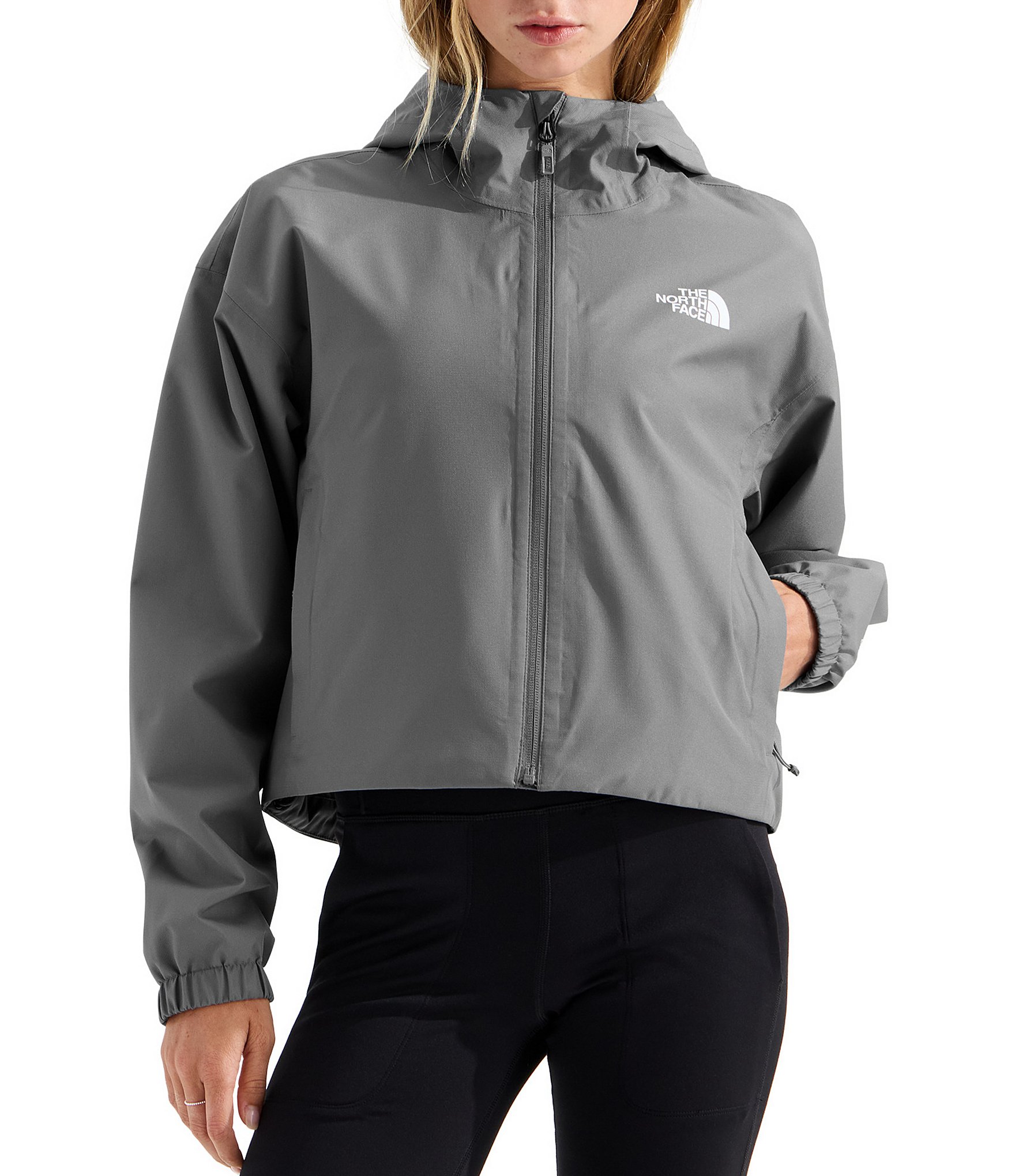 The North Face Quest Hooded Cropped Full Zip Front Jacket
