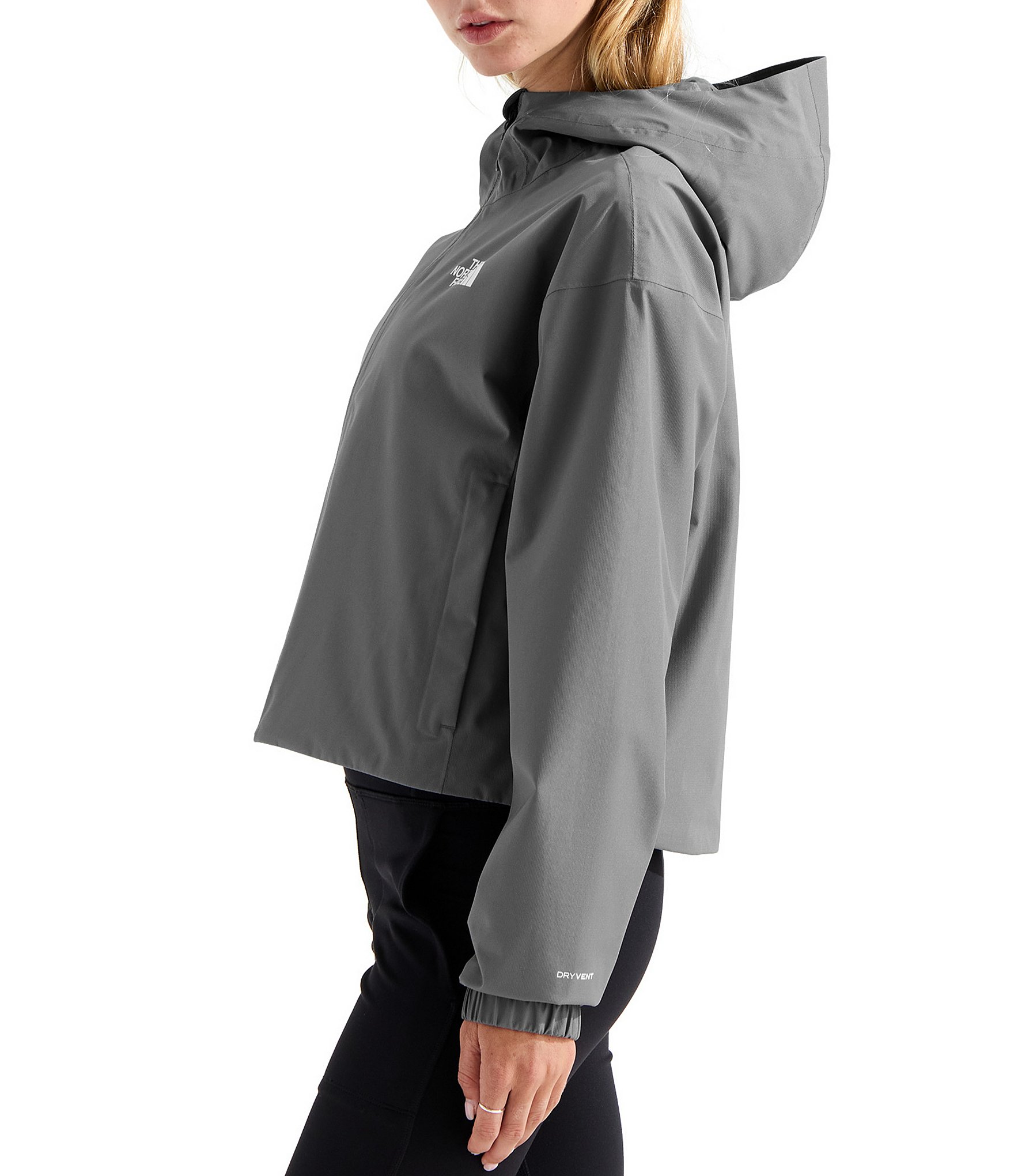 The North Face Quest Hooded Cropped Full Zip Front Jacket