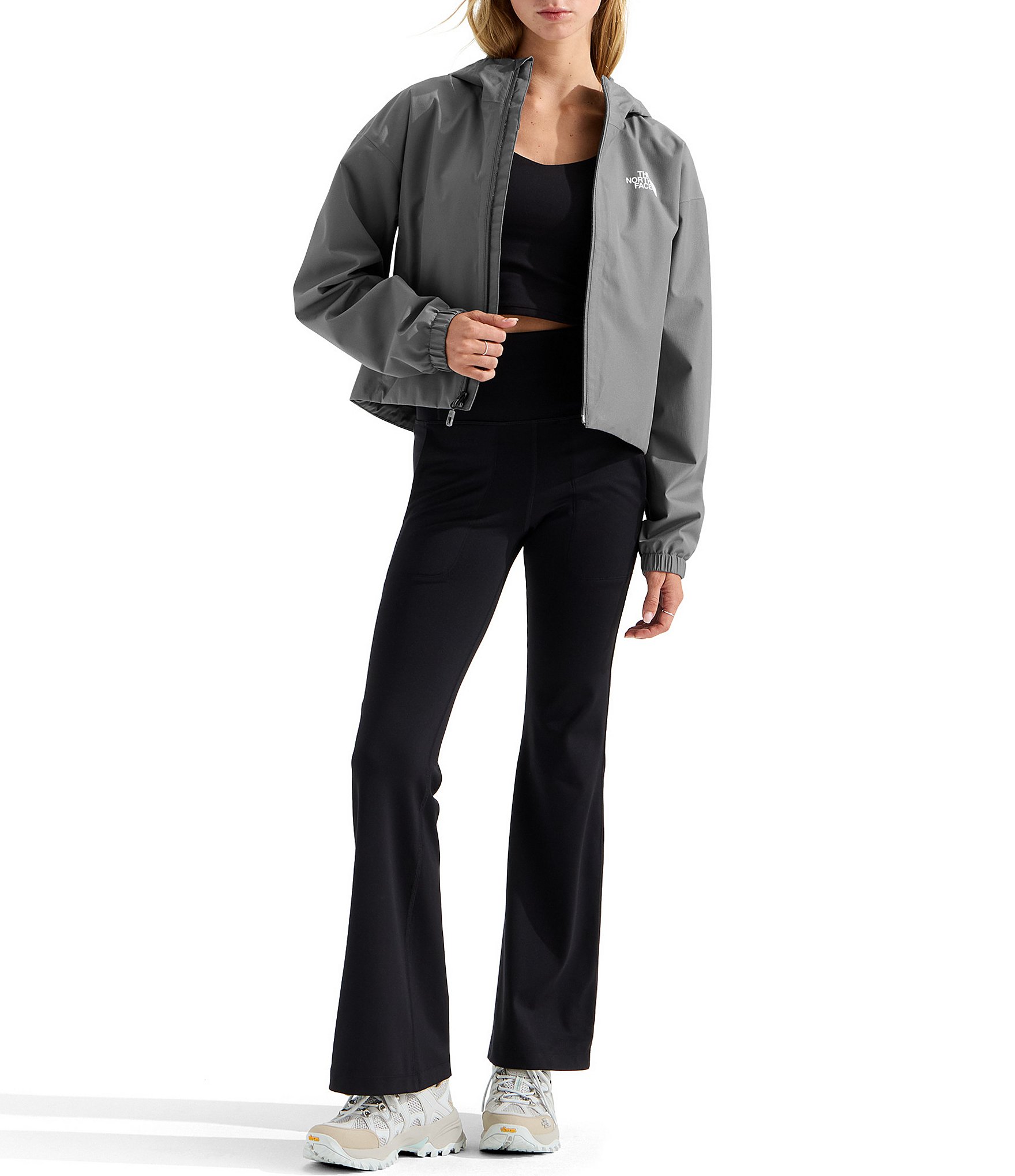 The North Face Quest Hooded Cropped Full Zip Front Jacket