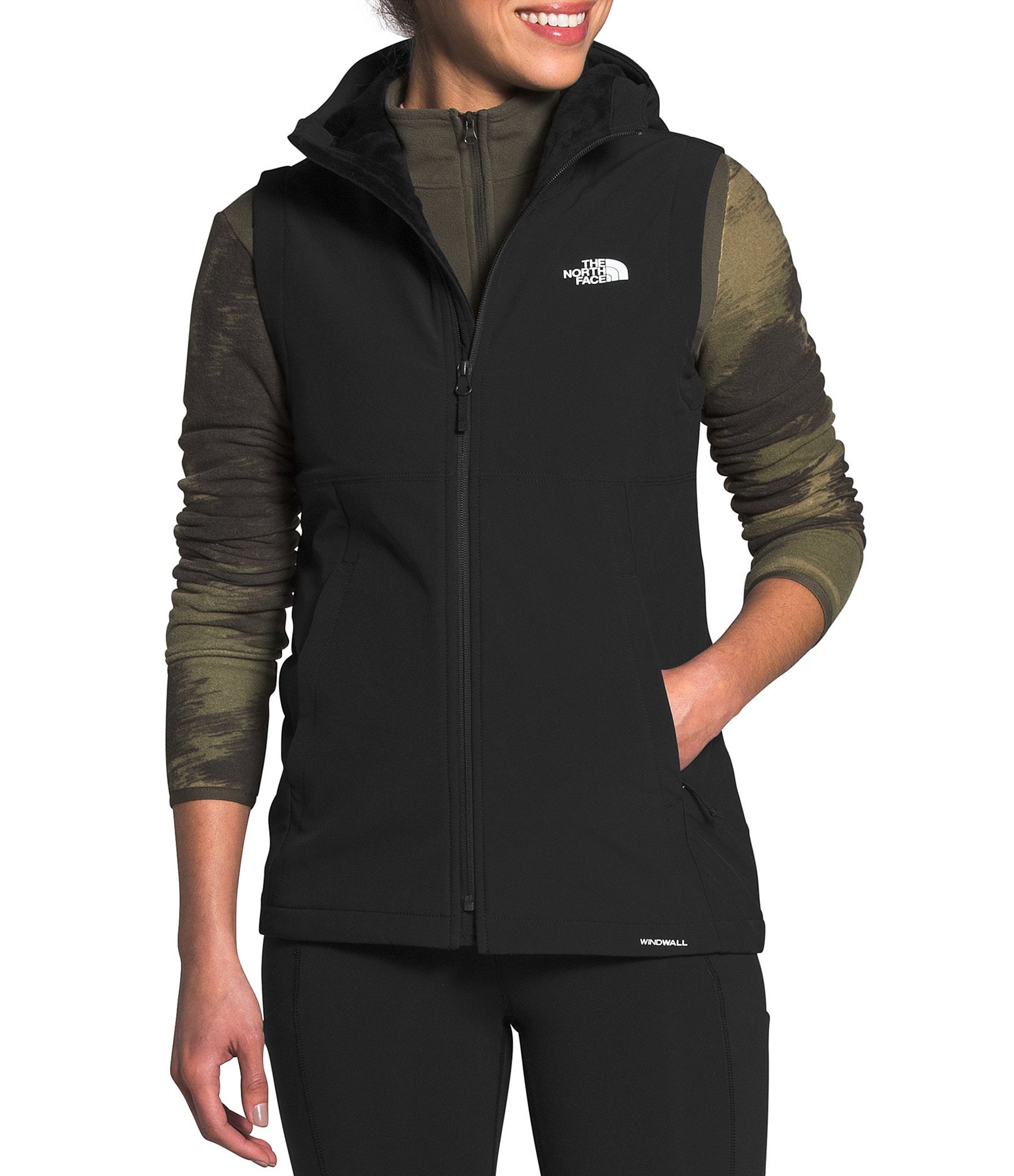 the north face hooded vest