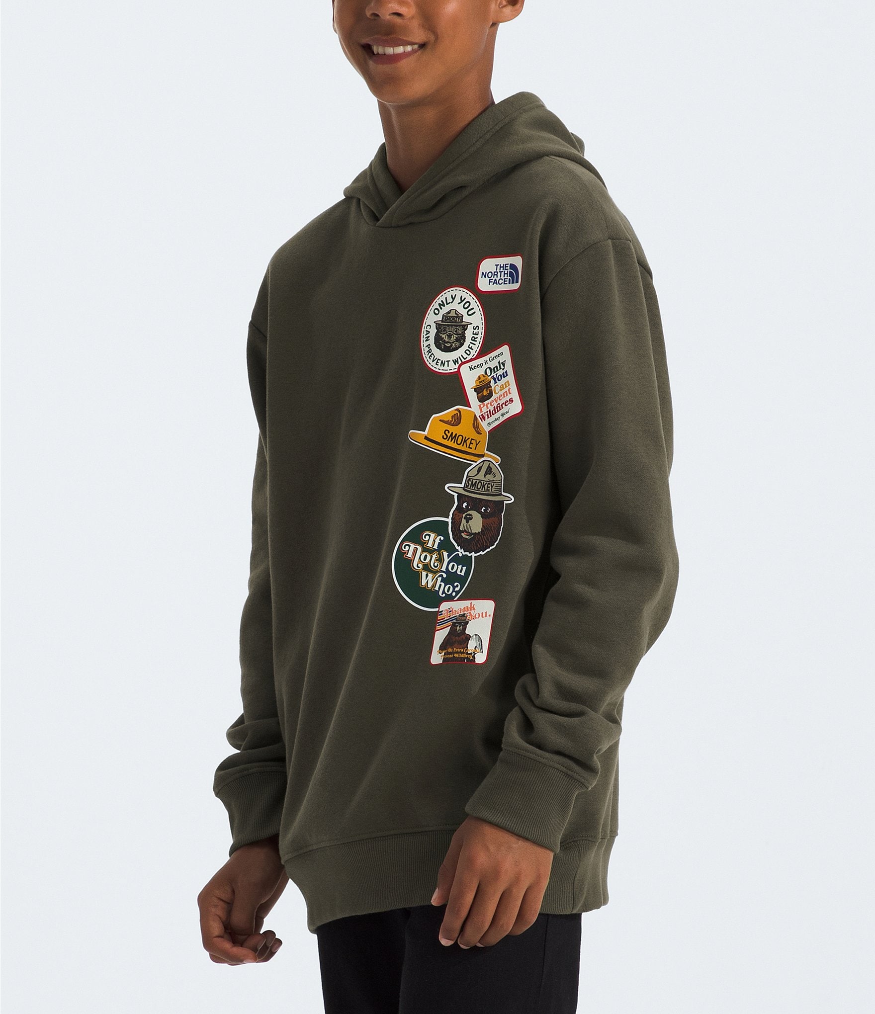 The North Face Big Boys 6-20 Smokey Camp Graphic Fleece Pullover Hoodie