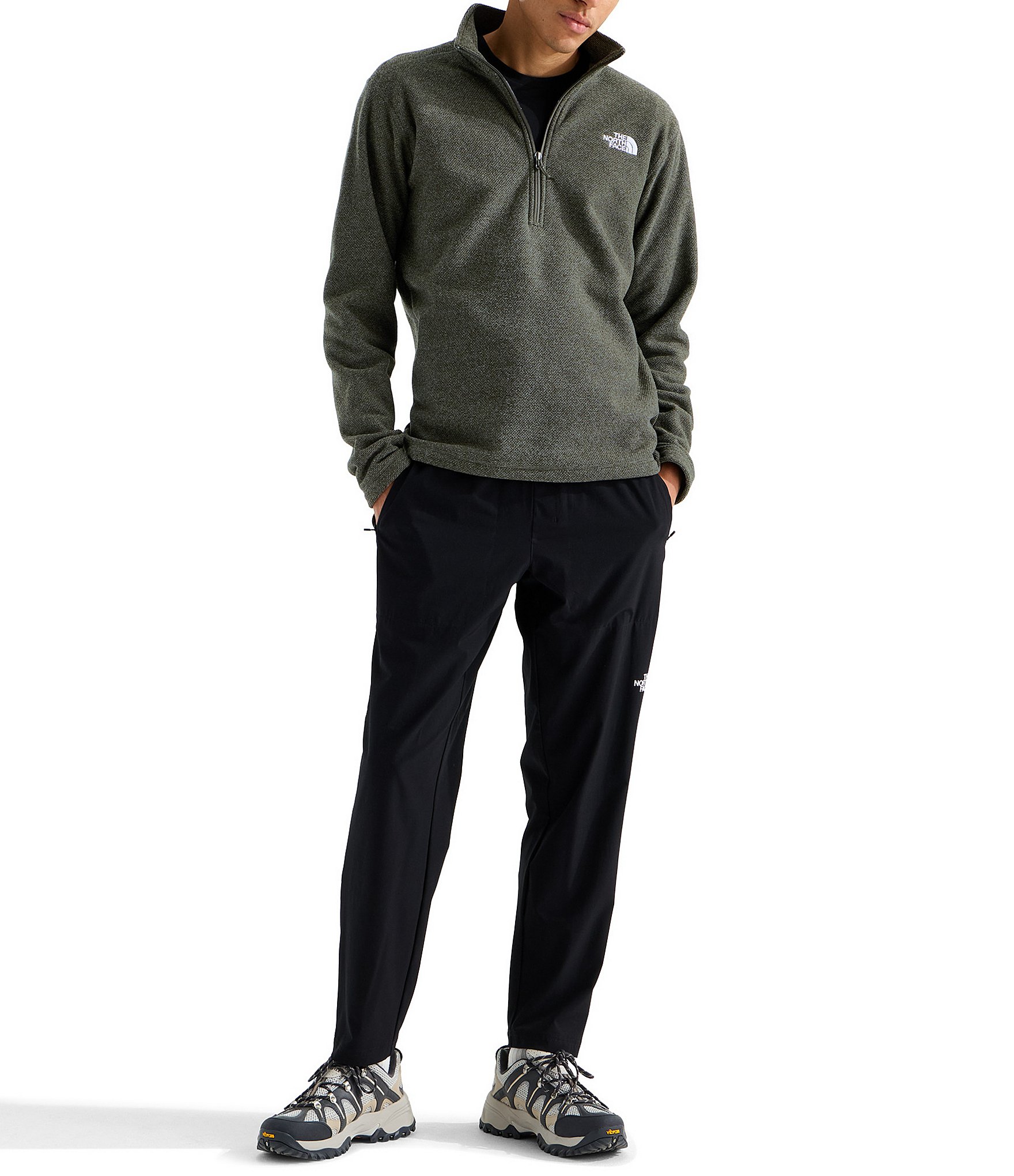 The North Face Textured Cap Rock Long Sleeve 1/4 Zip Pullover