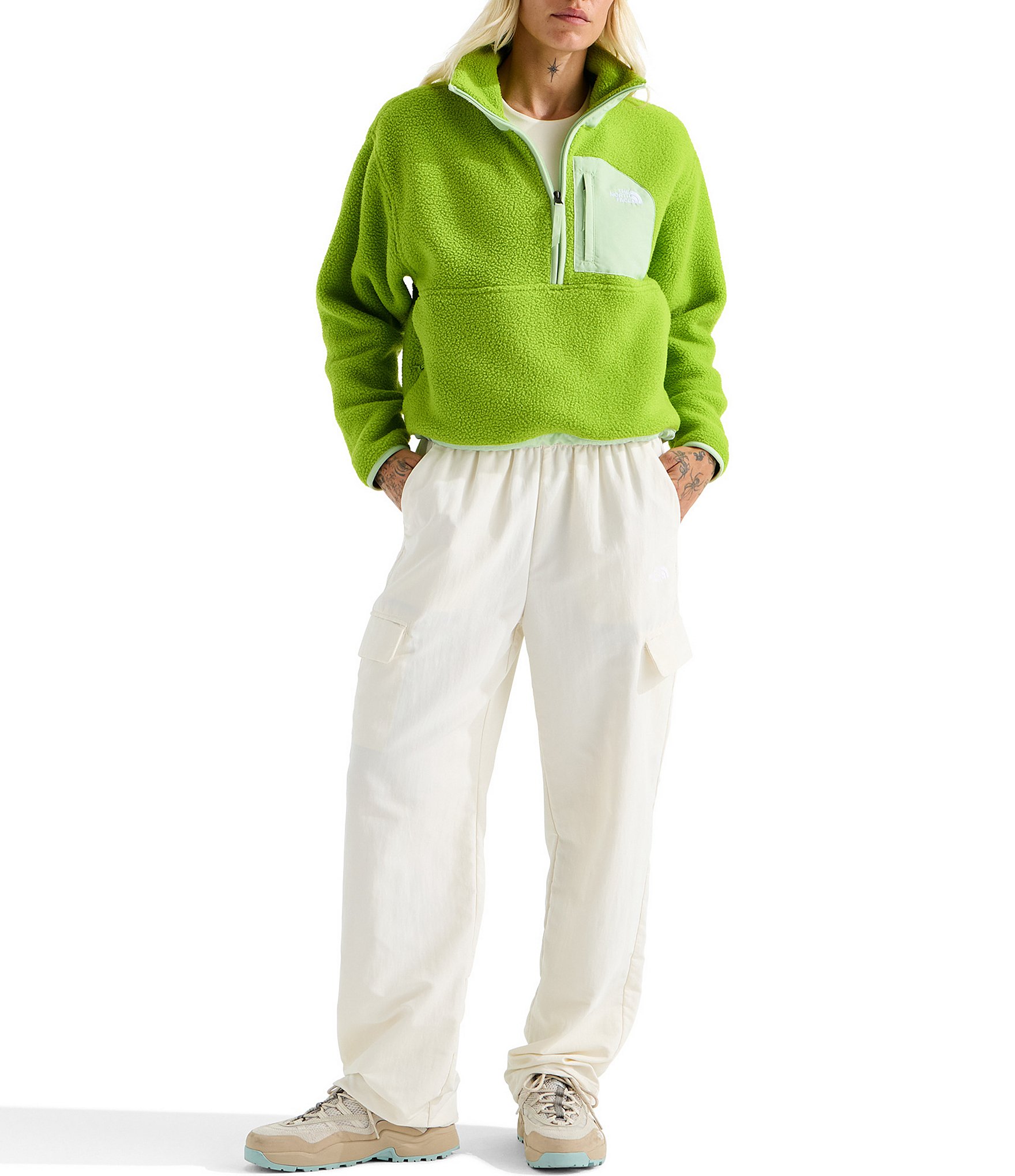 The North Face Yumiori Off Peak Fleece Double Layer Stand Collar Half Zip Pullover Jacket