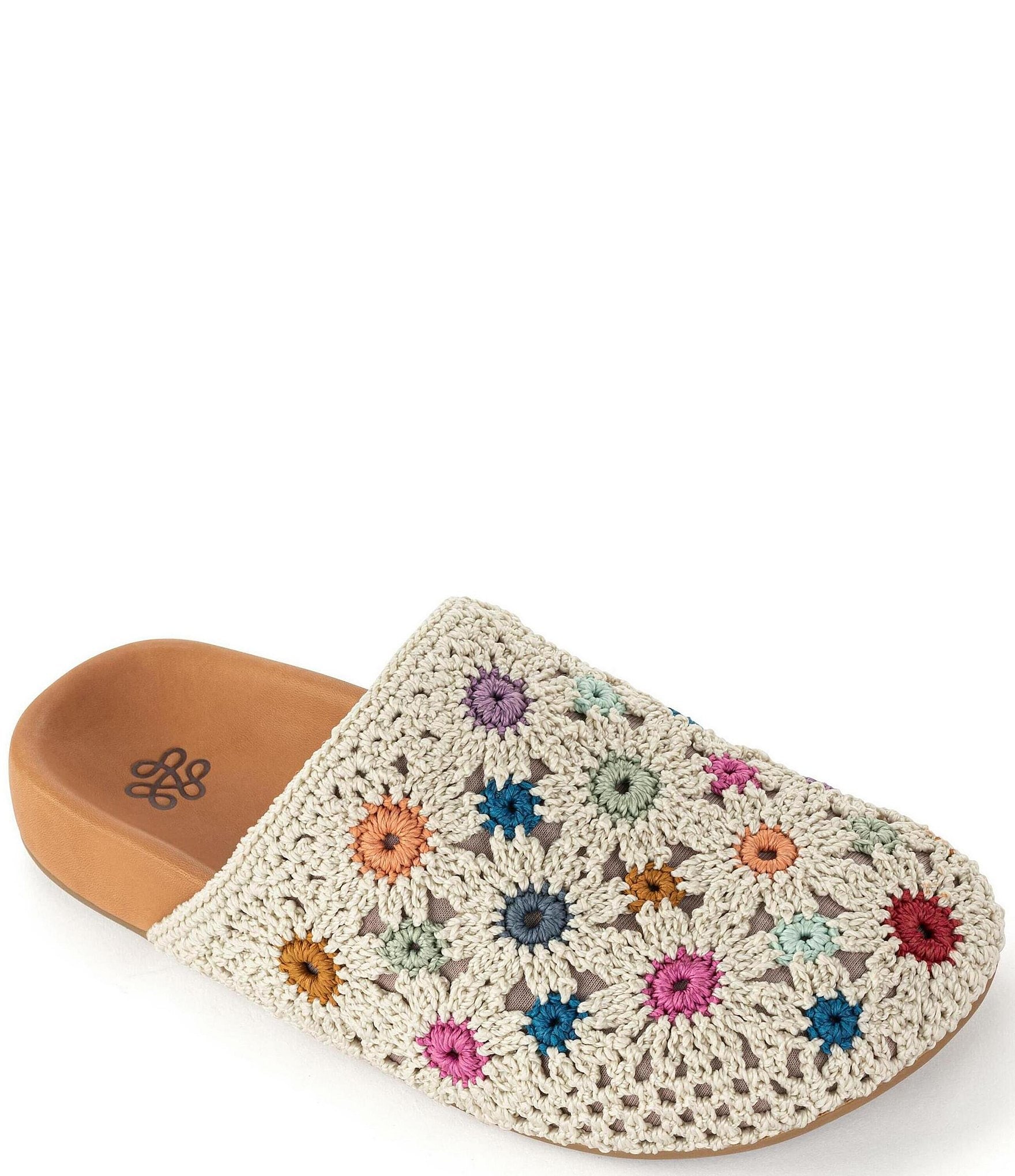 The Sak Bolinas Multi Flower Crochet Clogs