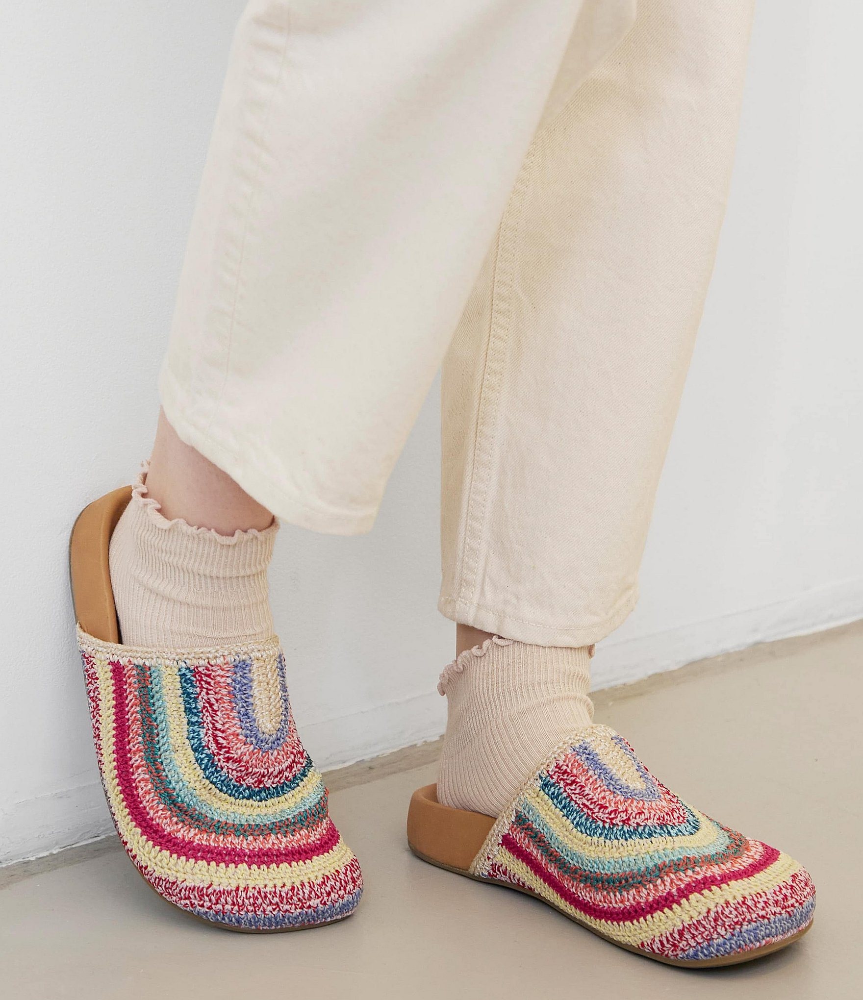 The Sak Bolinas Stripe Print Crochet Clogs