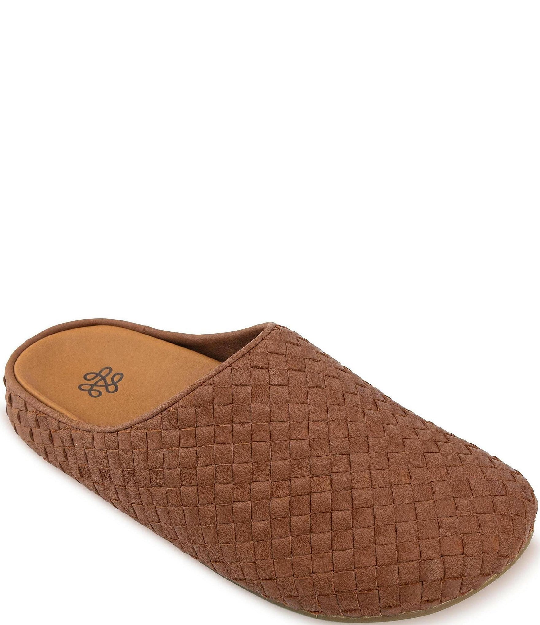 Simple Brown Leather Slip-On Clogs with Cream Braided Trim Clogs With Braid - Etsy main image 2