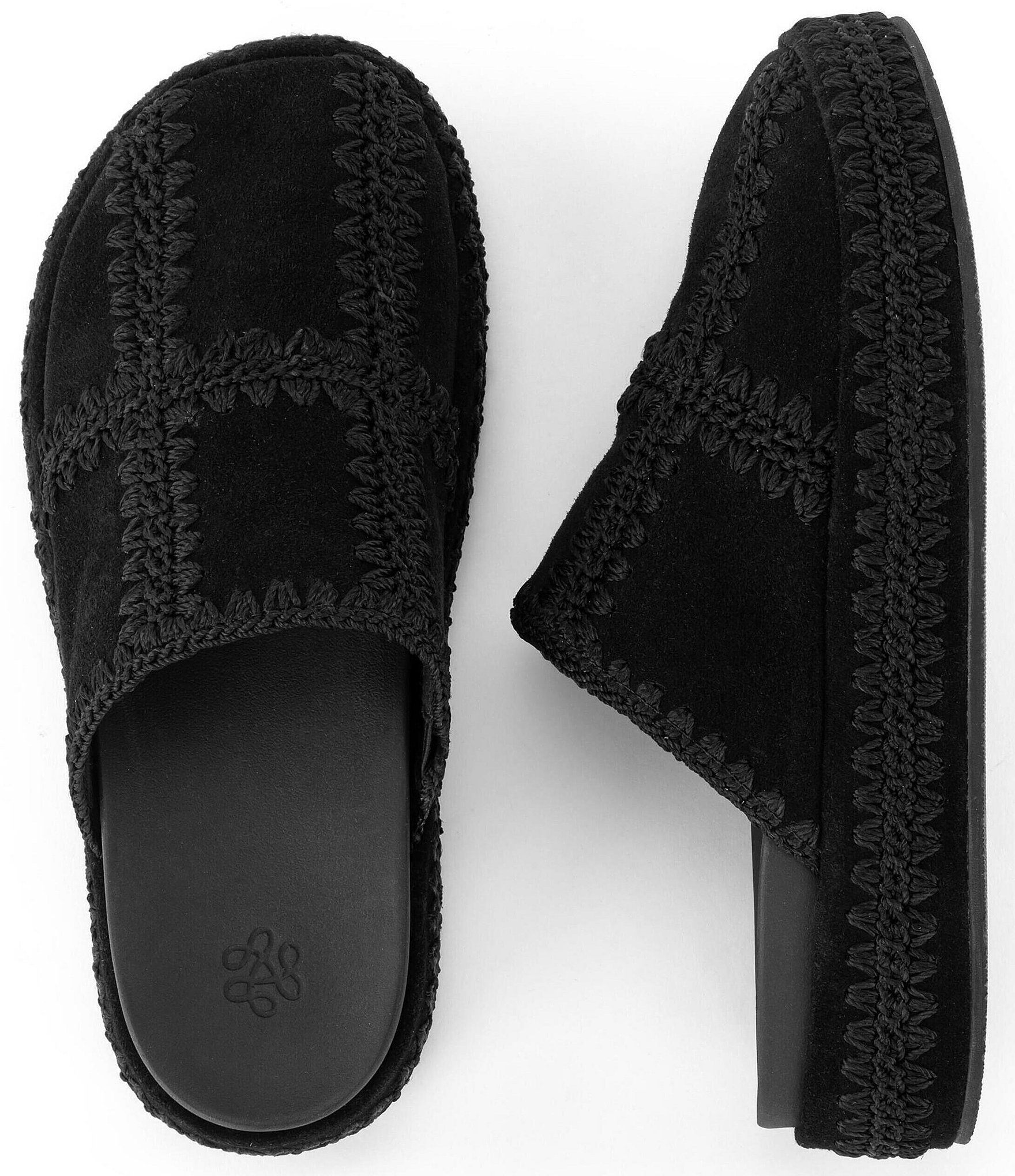 The Sak Bryn Suede Patch Platform Clogs
