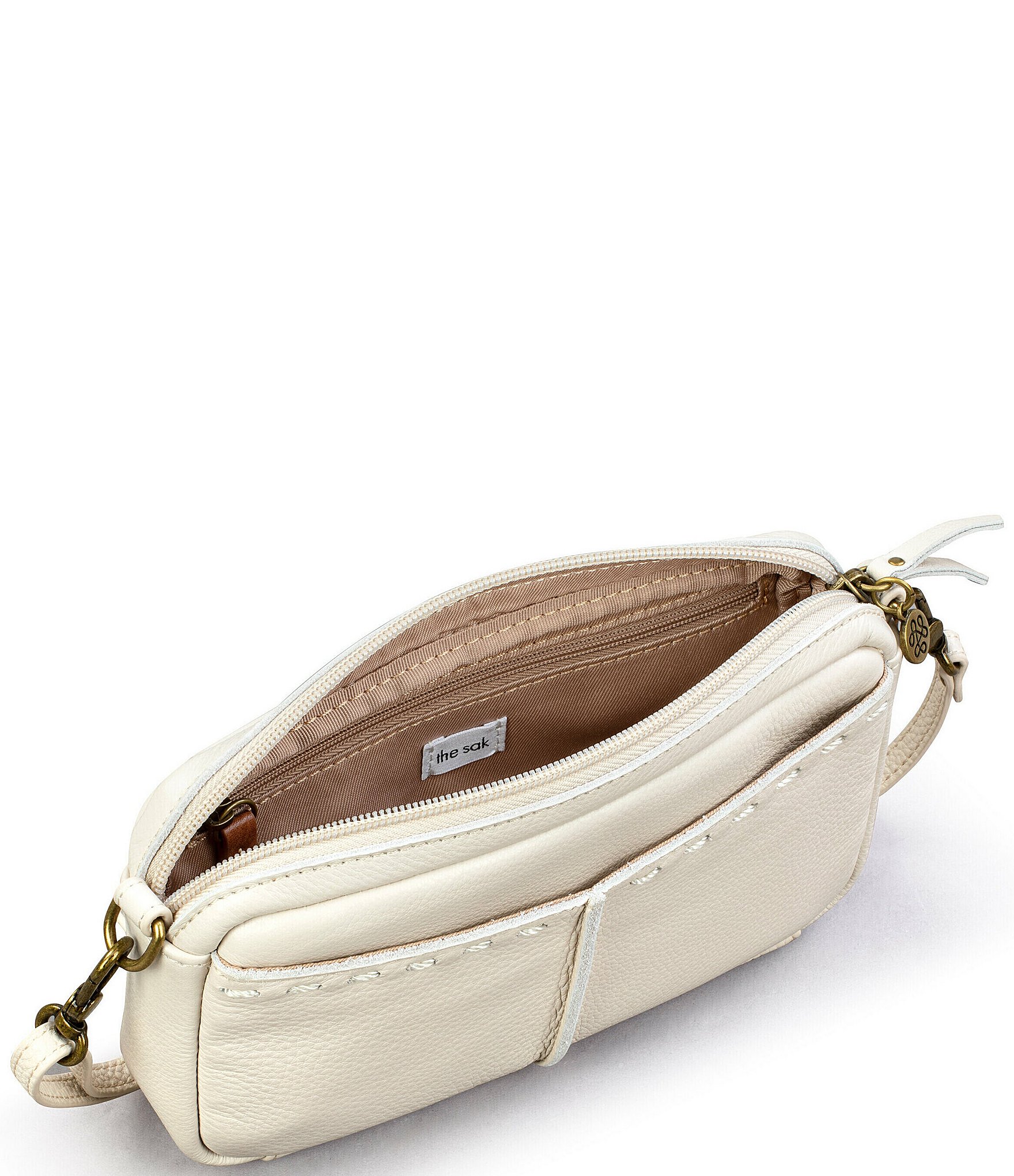 The Sak Cora Phone Gold Tone Crossbody Bag