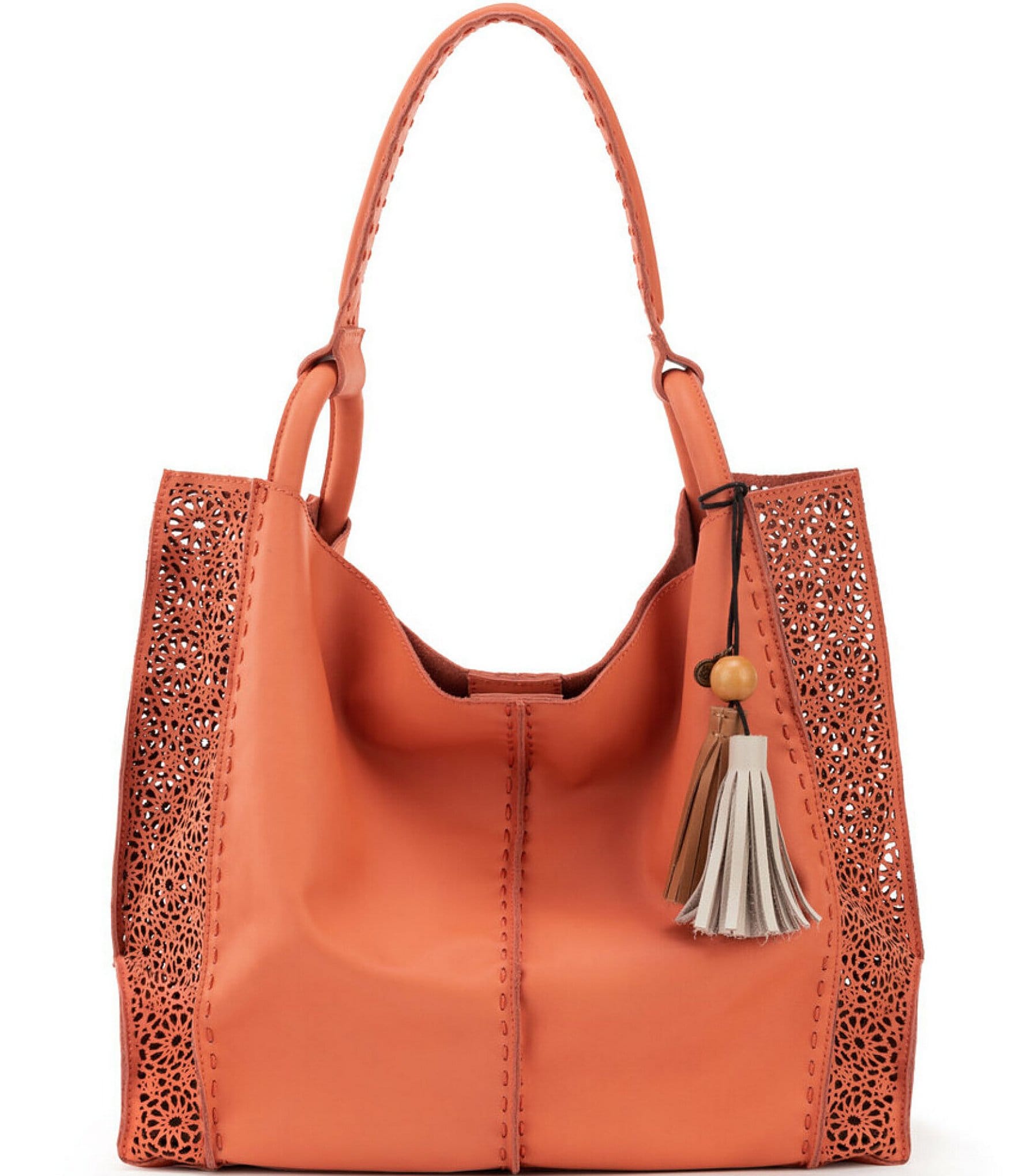 Womens Faux Leather 2 in 1 Handbag Laser Cut Top Small Bag Zipped Office Shopper 