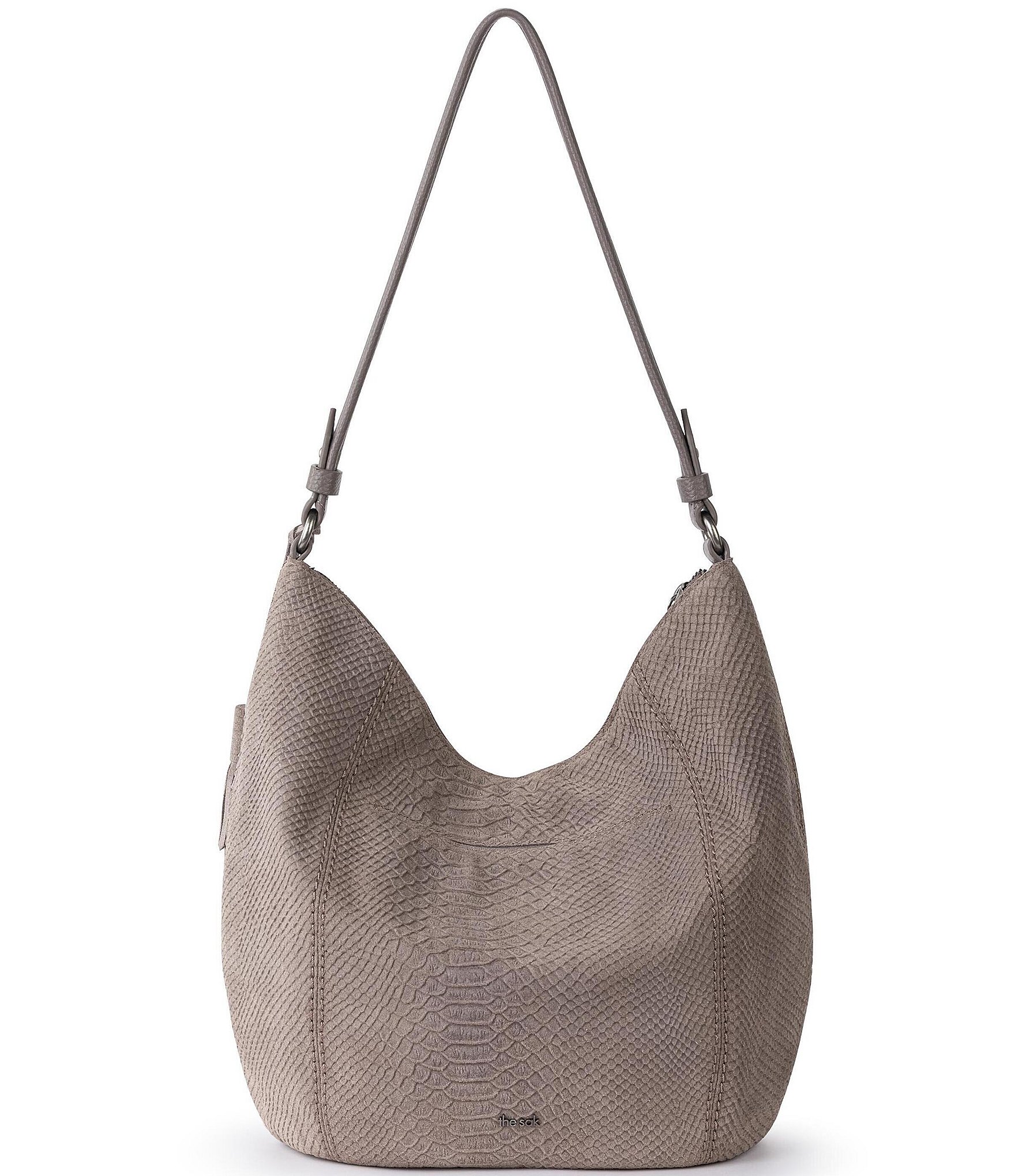 The Sak Sequoia Croco Suede Slouchy Hobo Bag