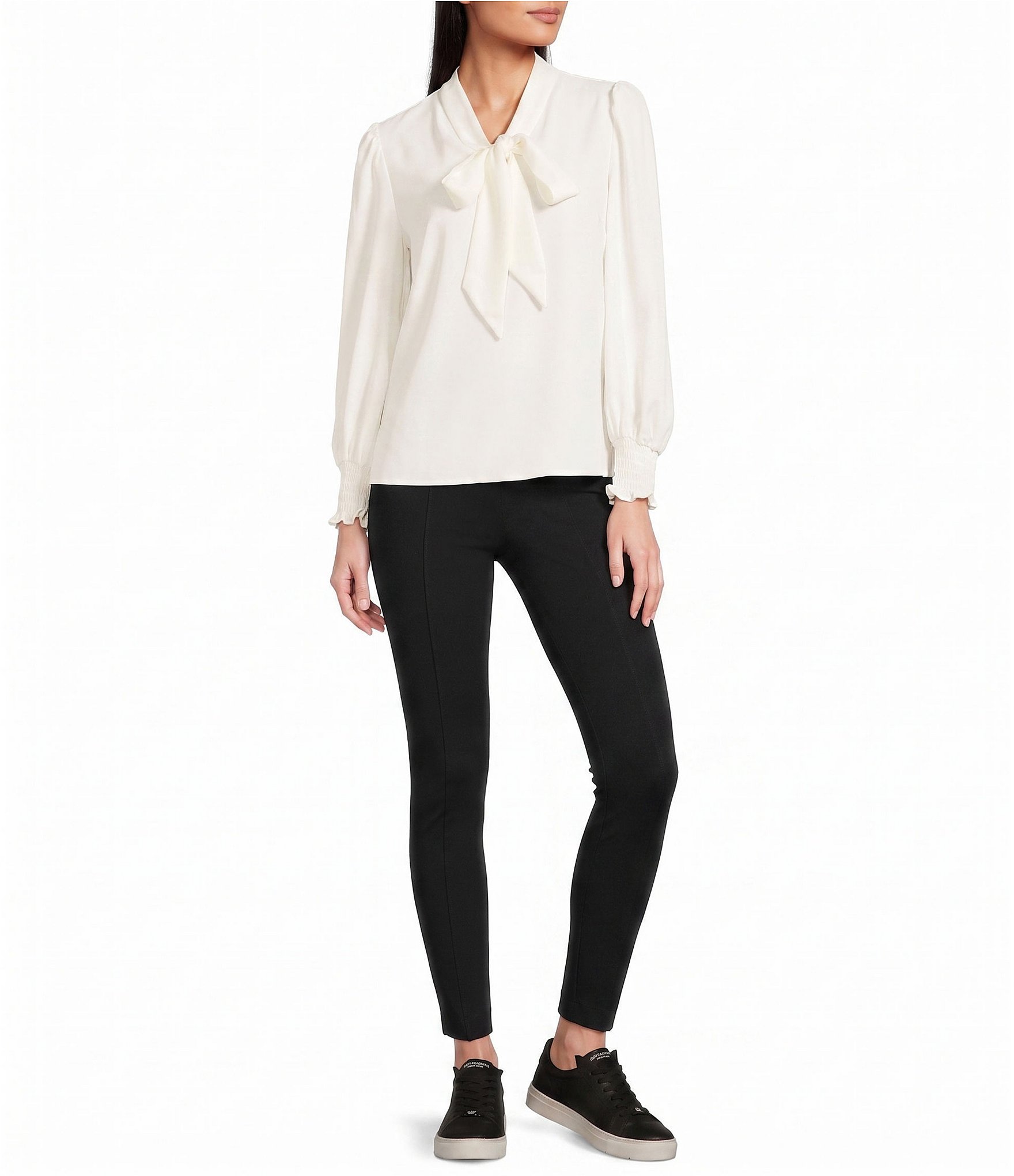 the Slim Factor fit Stretch Ponte Knit Ankle Pants