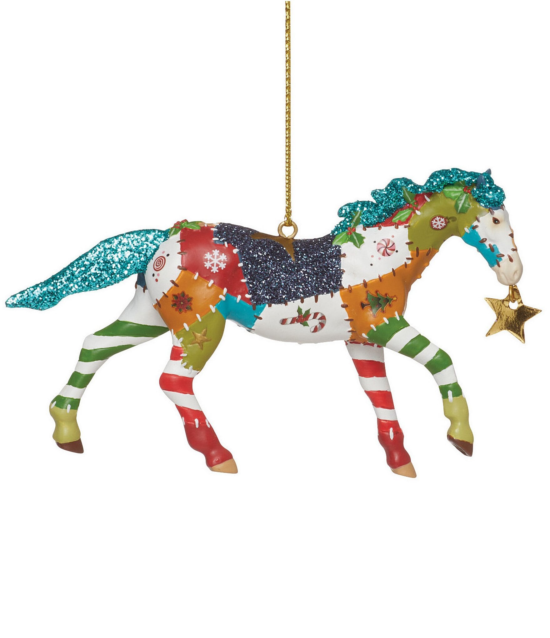 The Trail of Painted Ponies 2023 Holiday Patchwork Pony Ornament