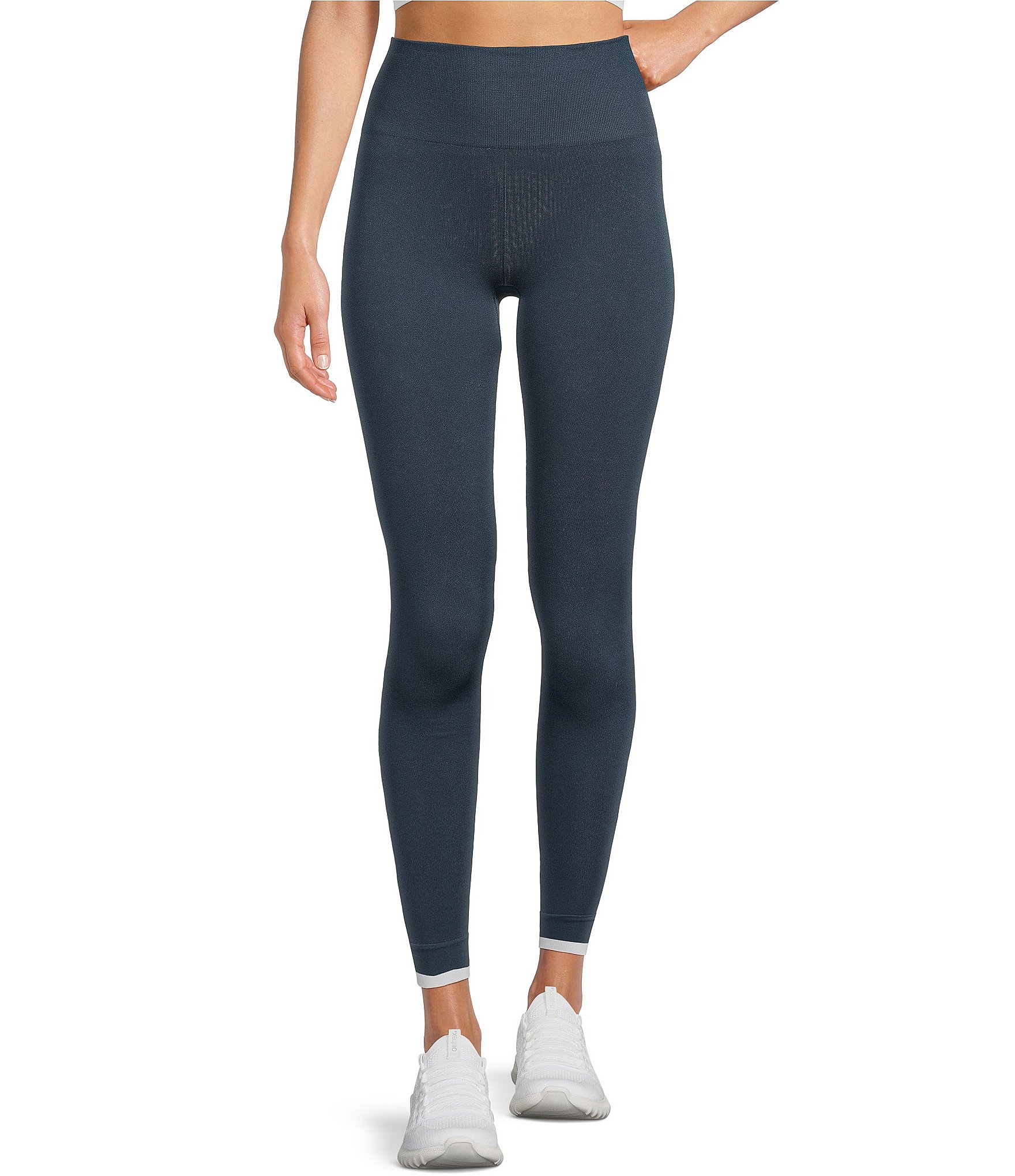 Navy Oxford 25 high-rise jersey leggings, The Upside