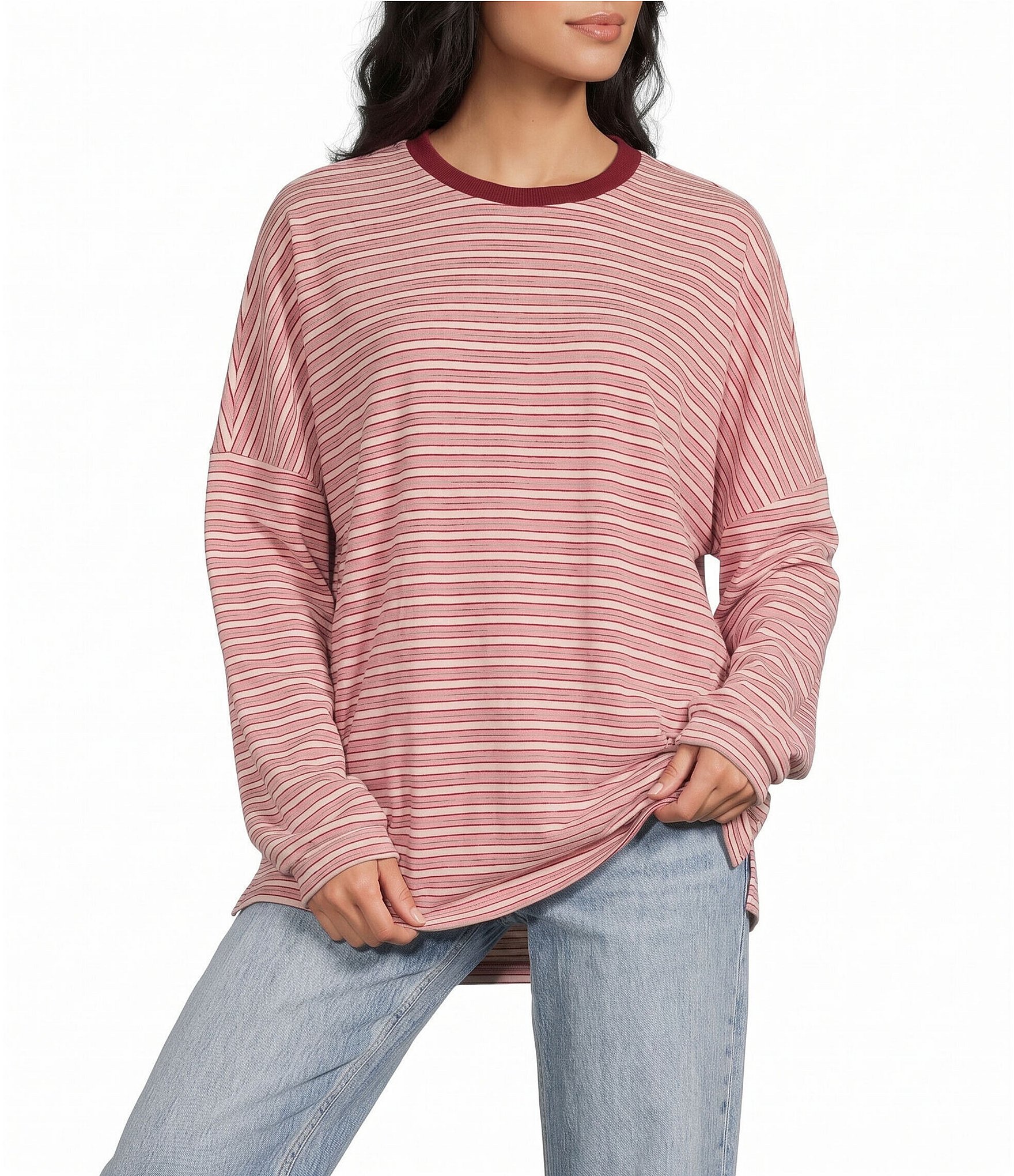 Things Between Knit Multi-Stripe Long Sleeve Shirt