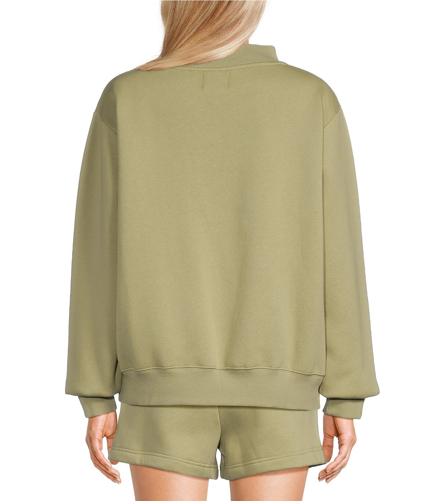Things Between Mock Neck Pullover Coordinating Sweatshirt