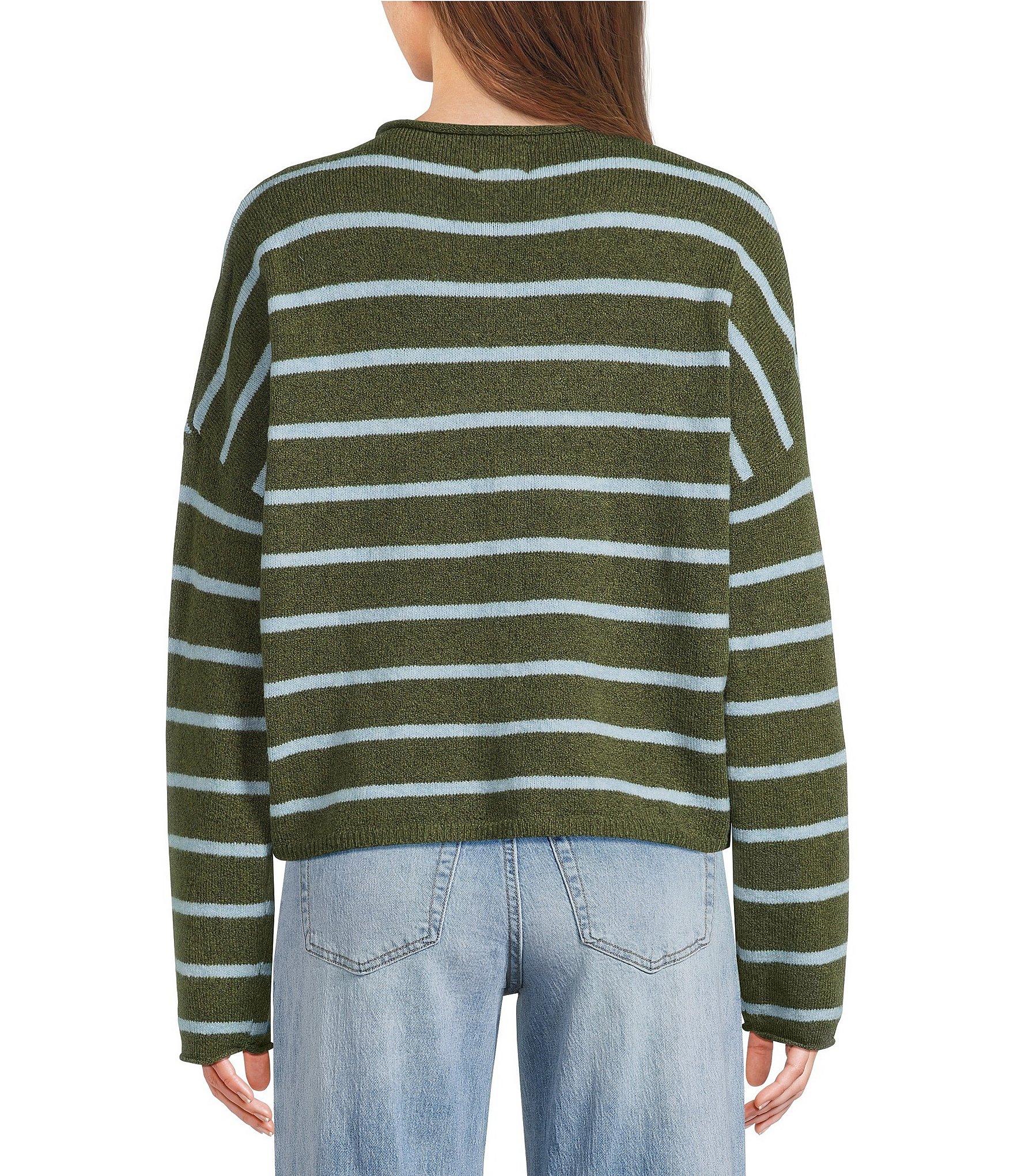 Things Between Piper Stripe Button Front Cardigan