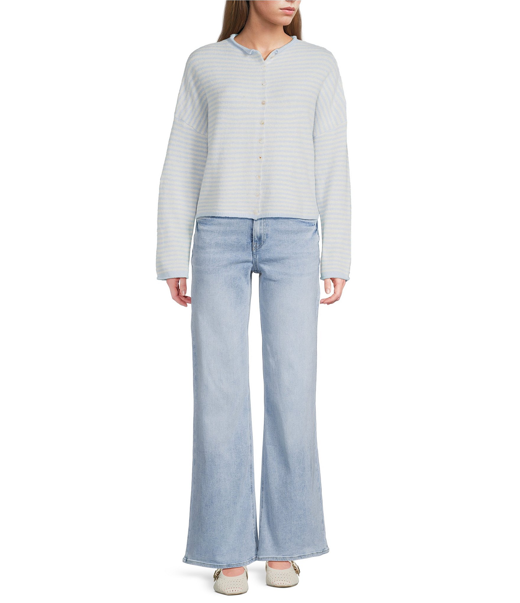 Things Between Piper Striped Button-Front Cardigan