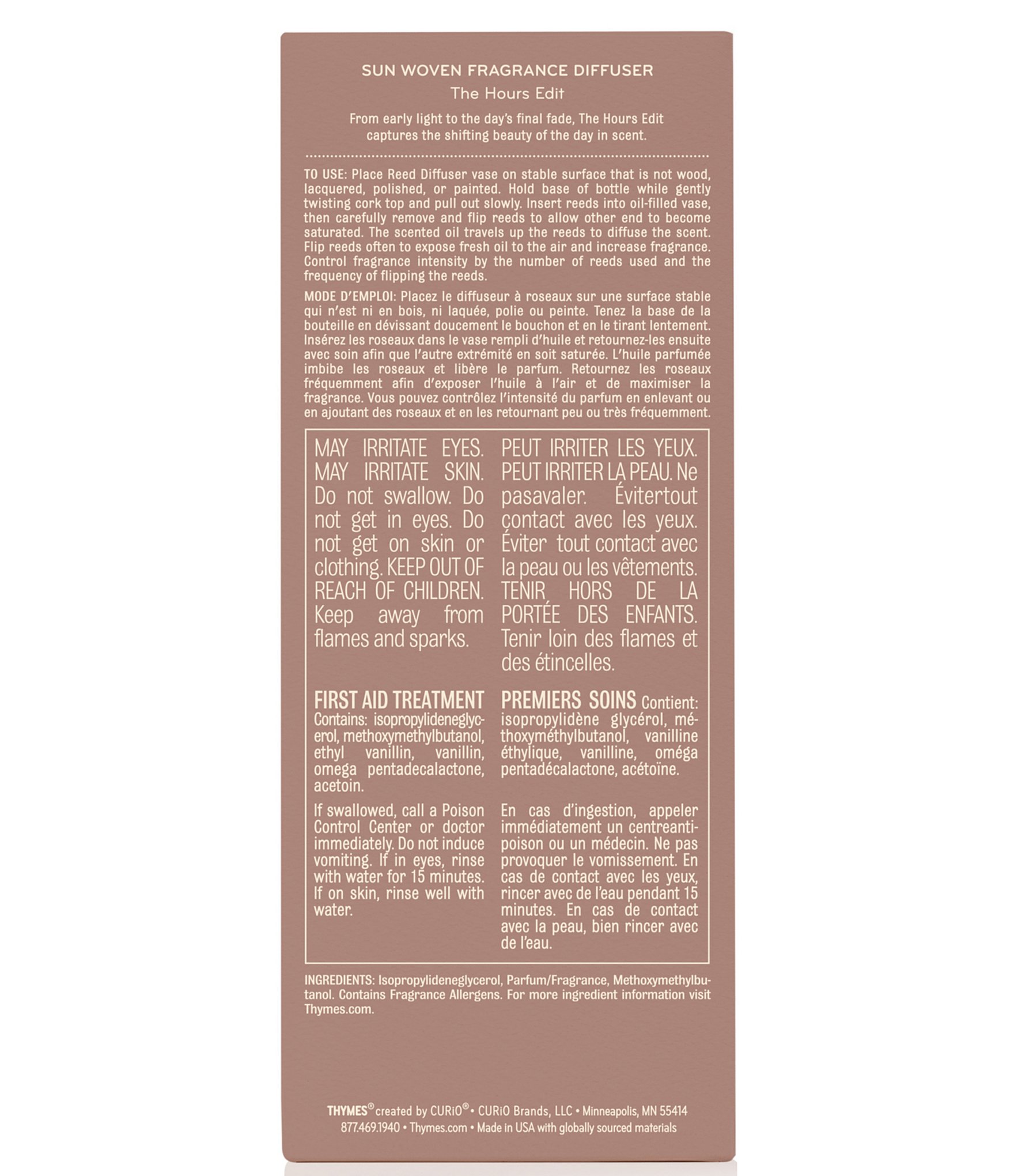 Thymes Sun Woven™ Petite Boxed Reed Diffuser