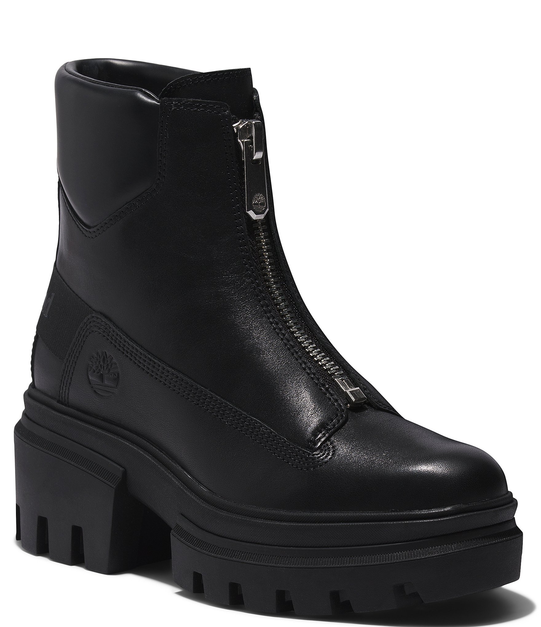 Timberland Everleigh Leather Front Zip Booties | Dillard's