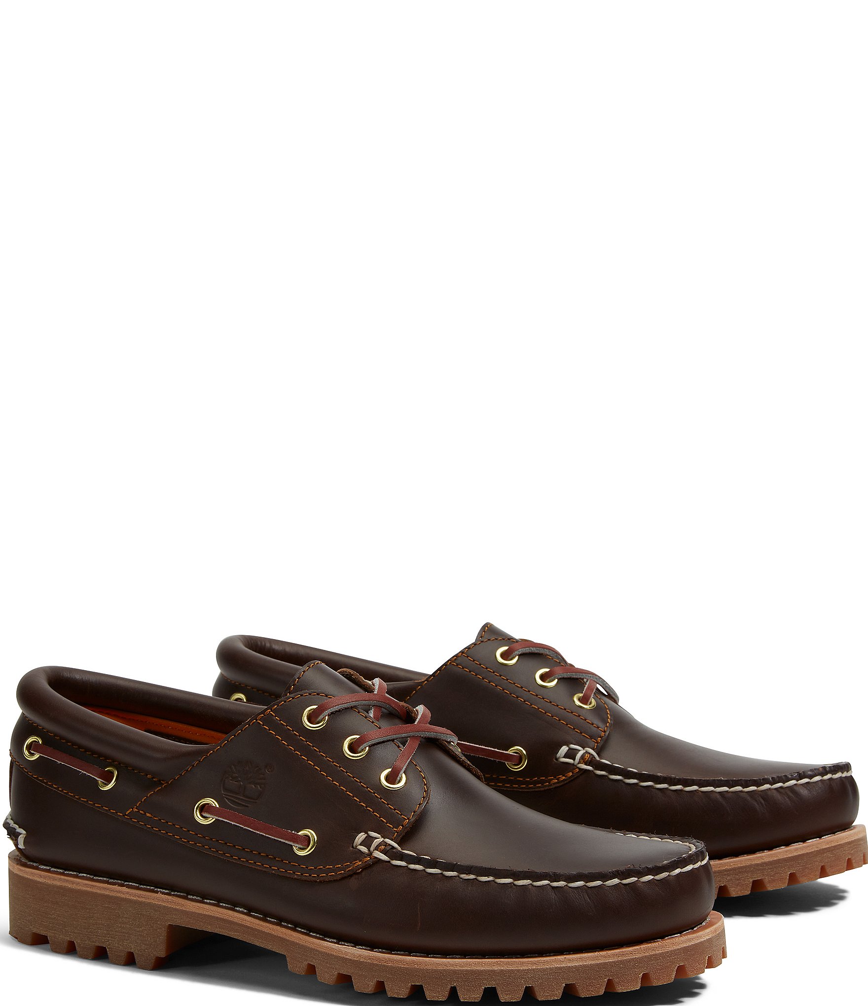 Timberland Men's Authentic 3-Eye Lug Handsewn Boat Shoes