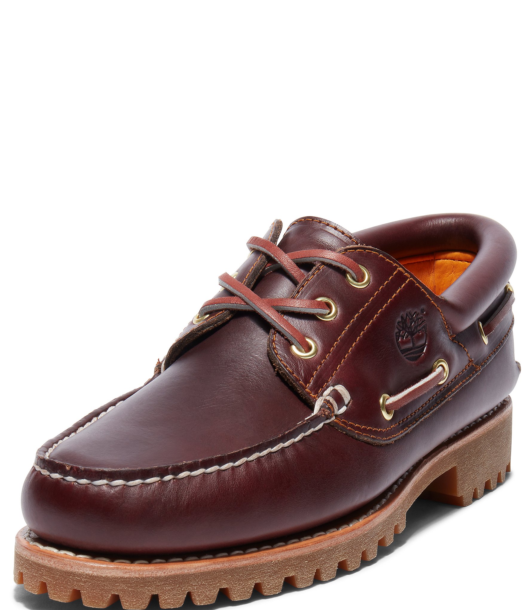 Timberland Men's 3-Eye Lug Handsewn Leather Boat Shoes