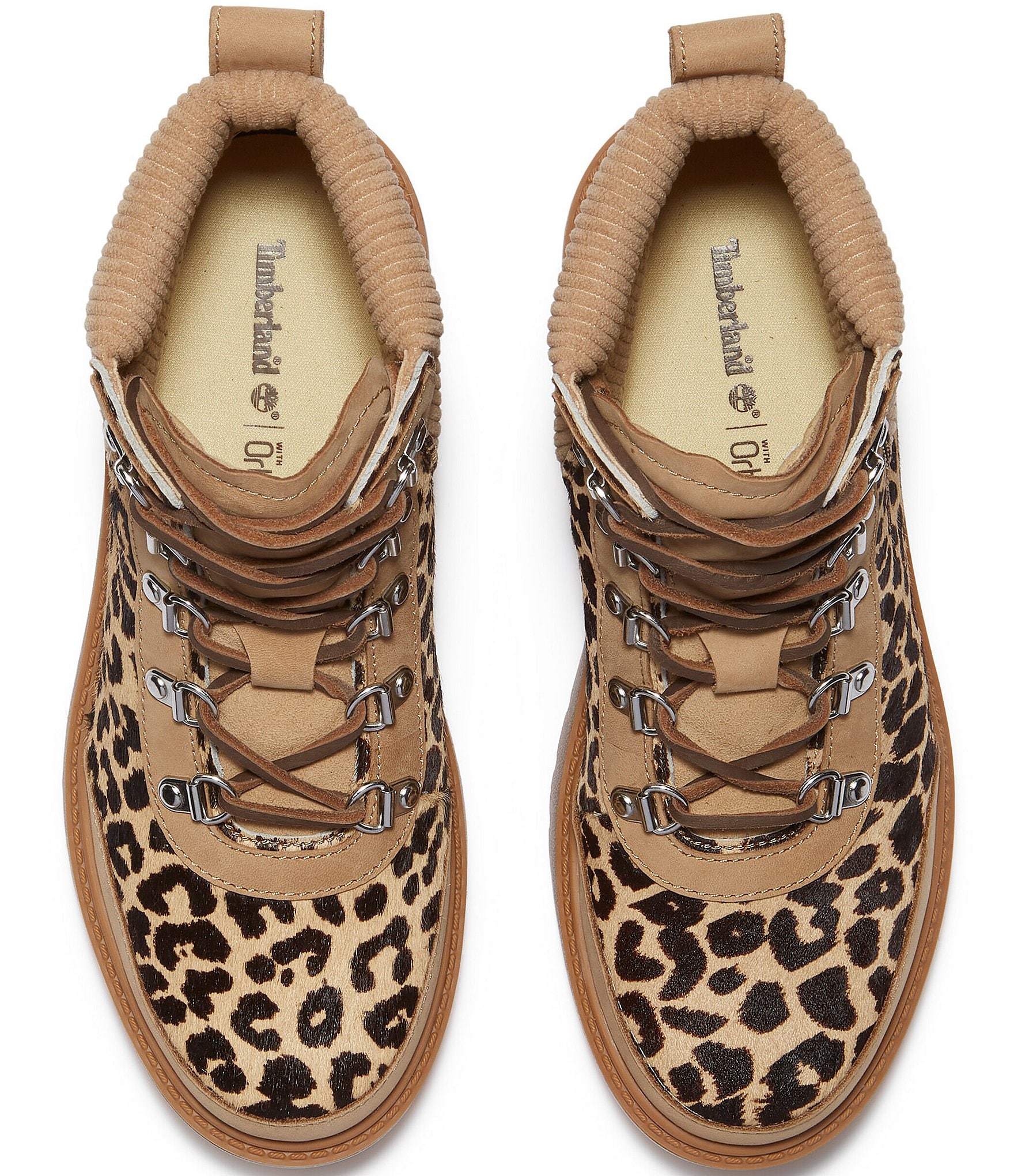 Timberland Women's Stone Street Leopard Platform Hiker Boots