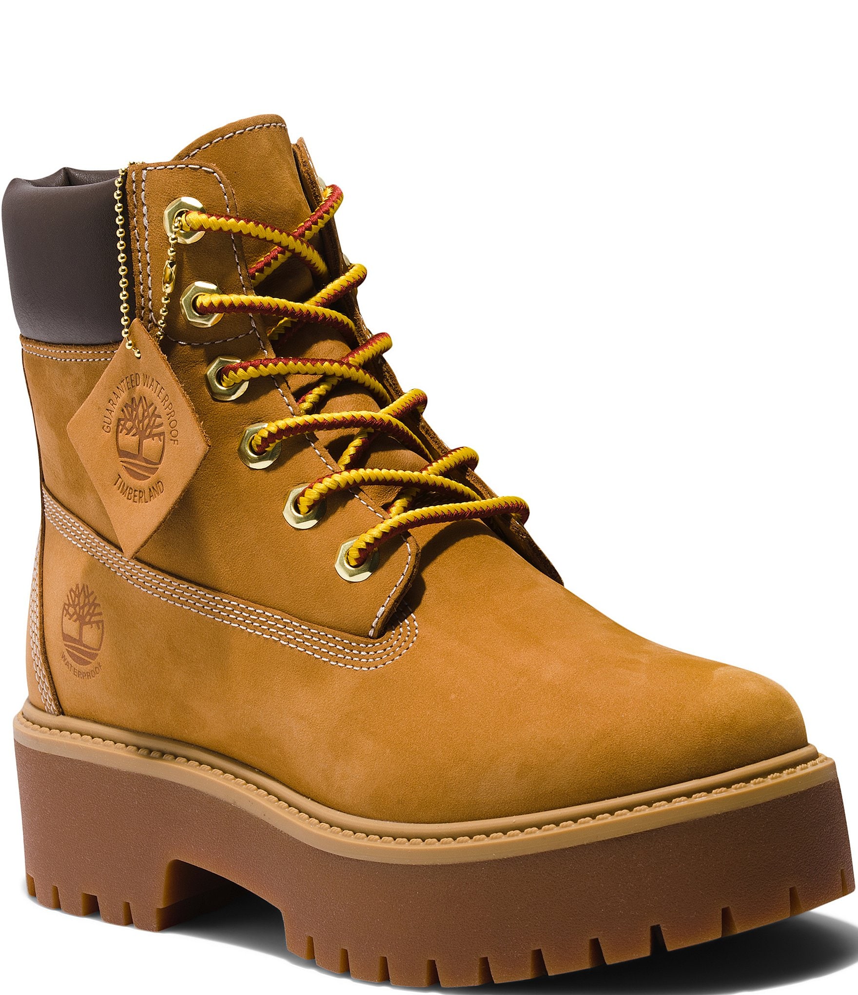 Timberland Women's Stone Street Waterproof Premium Leather Insulated Platform Booties