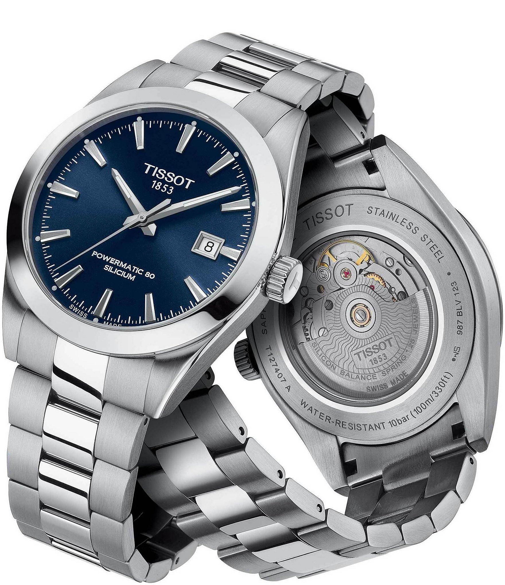 Tissot Gentleman Powermatic 80 Silicium Stainless Steel Watch