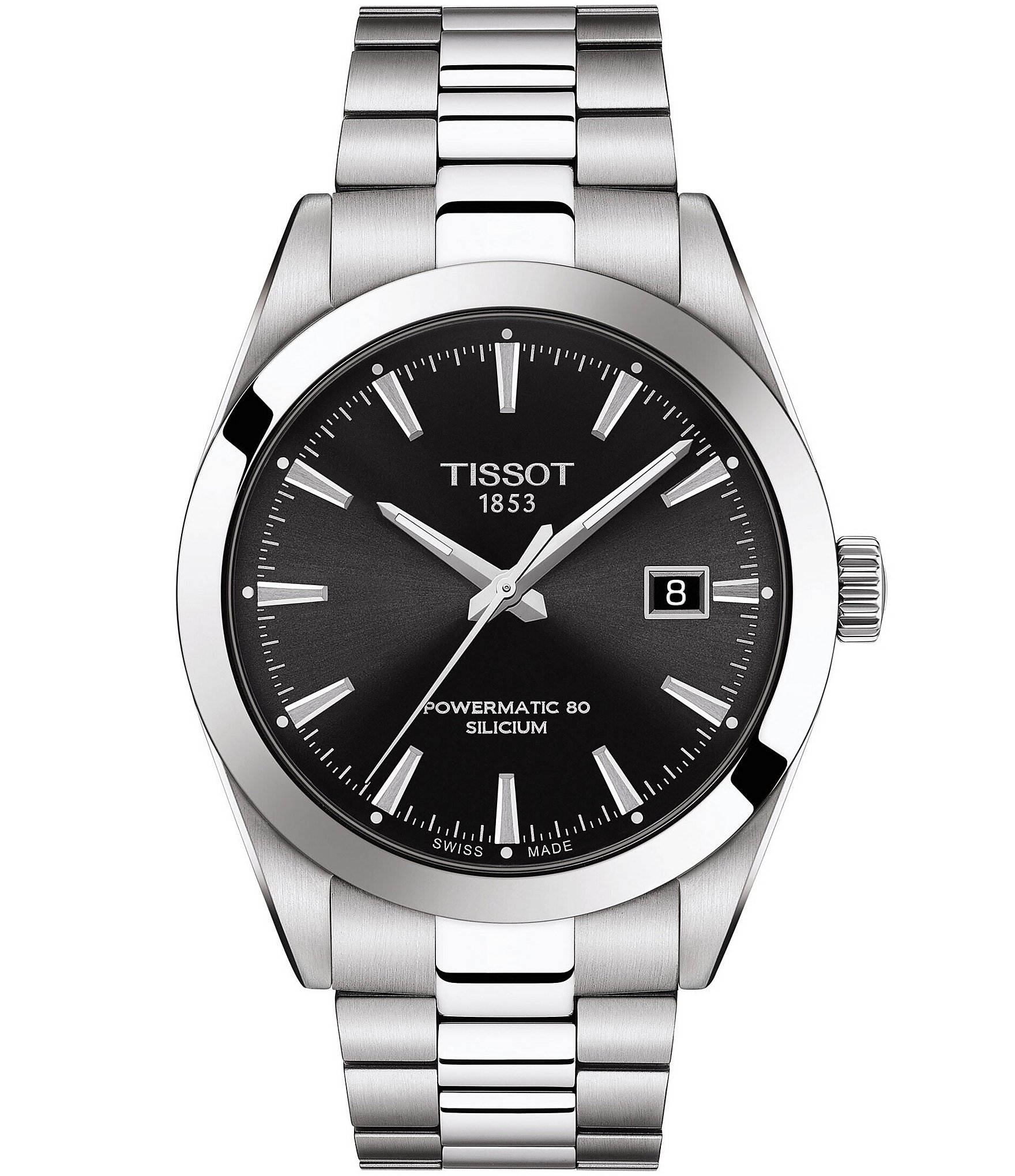 Tissot Gentleman Powermatic Stainless Steel Black Dial Automatic Watch