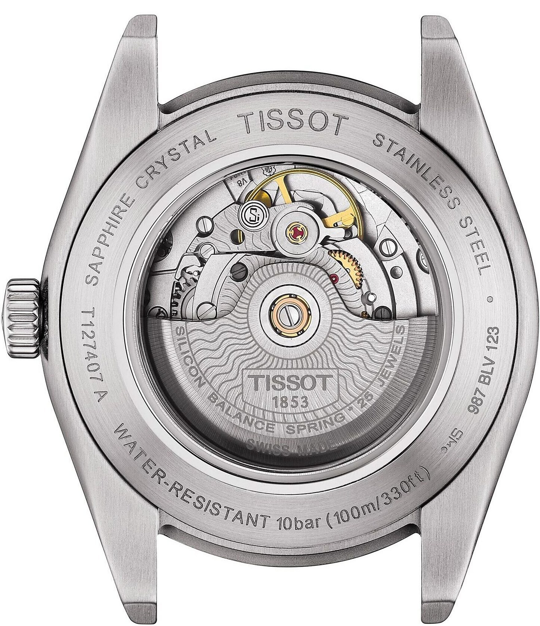 Tissot Gentleman Powermatic Stainless Steel Black Dial Automatic Watch