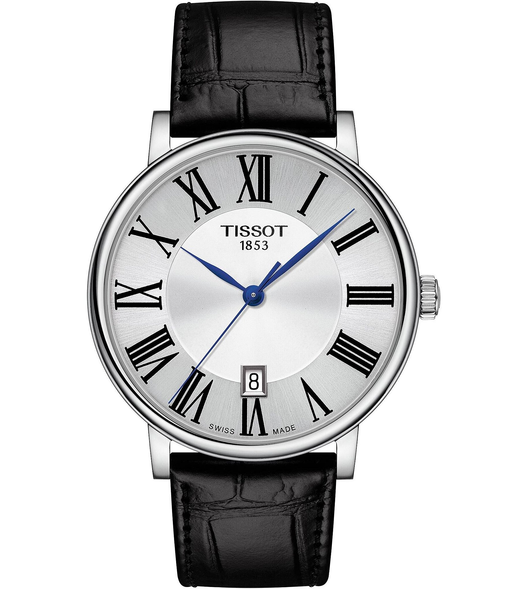 Tissot Men's Carson Premium Black Leather Strap Watch