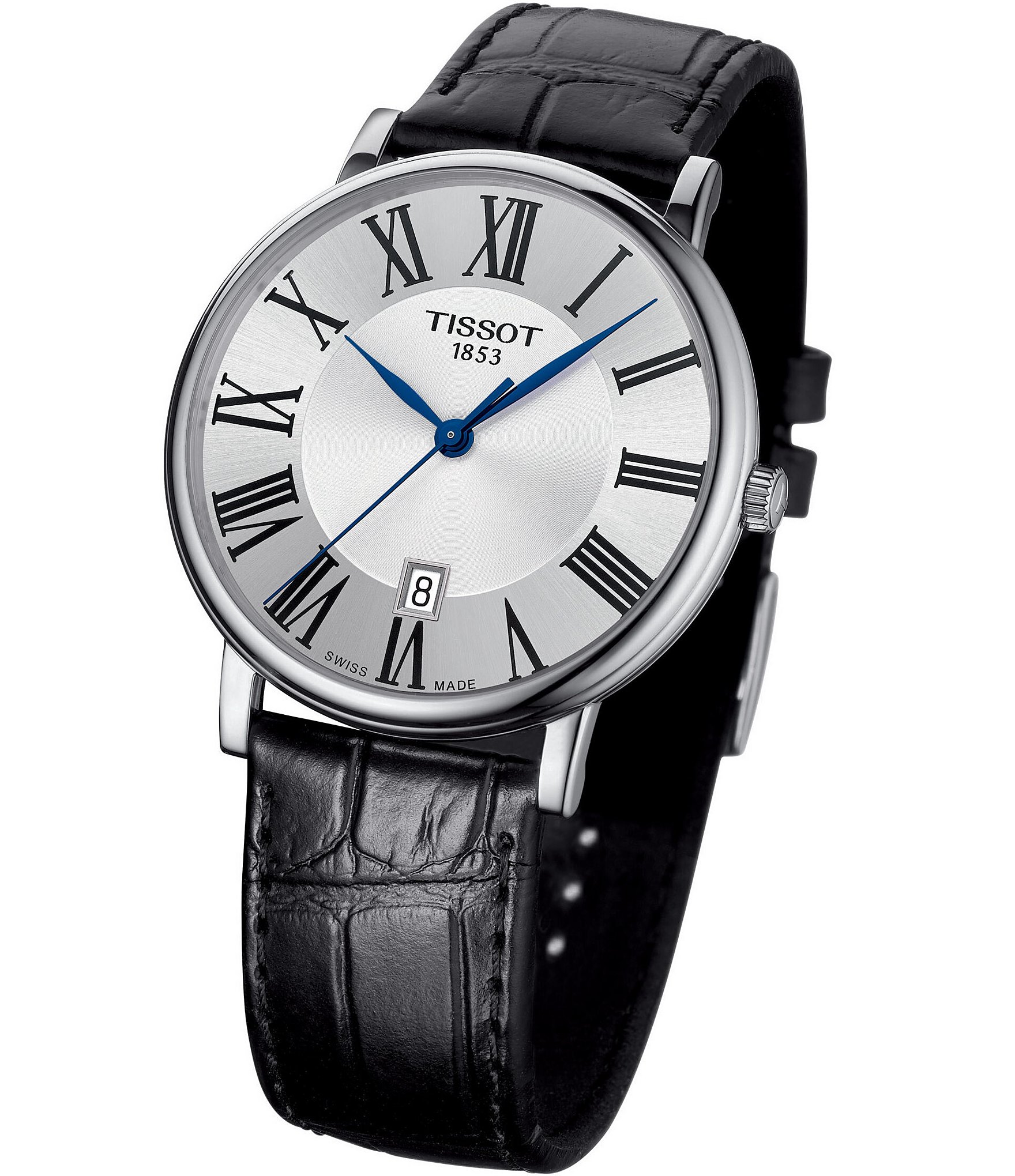 Tissot Men's Carson Premium Black Leather Strap Watch