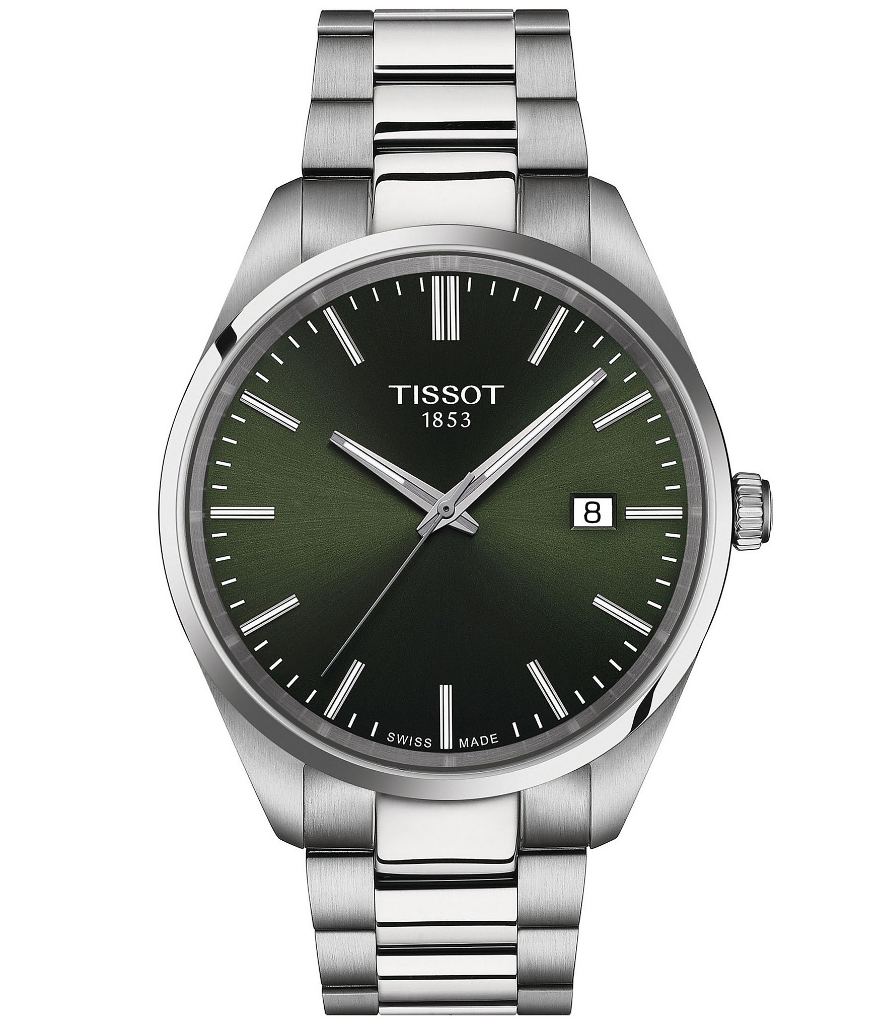 Tissot Men s Classic Collection Pr 100 Green Dial Stainless Steel