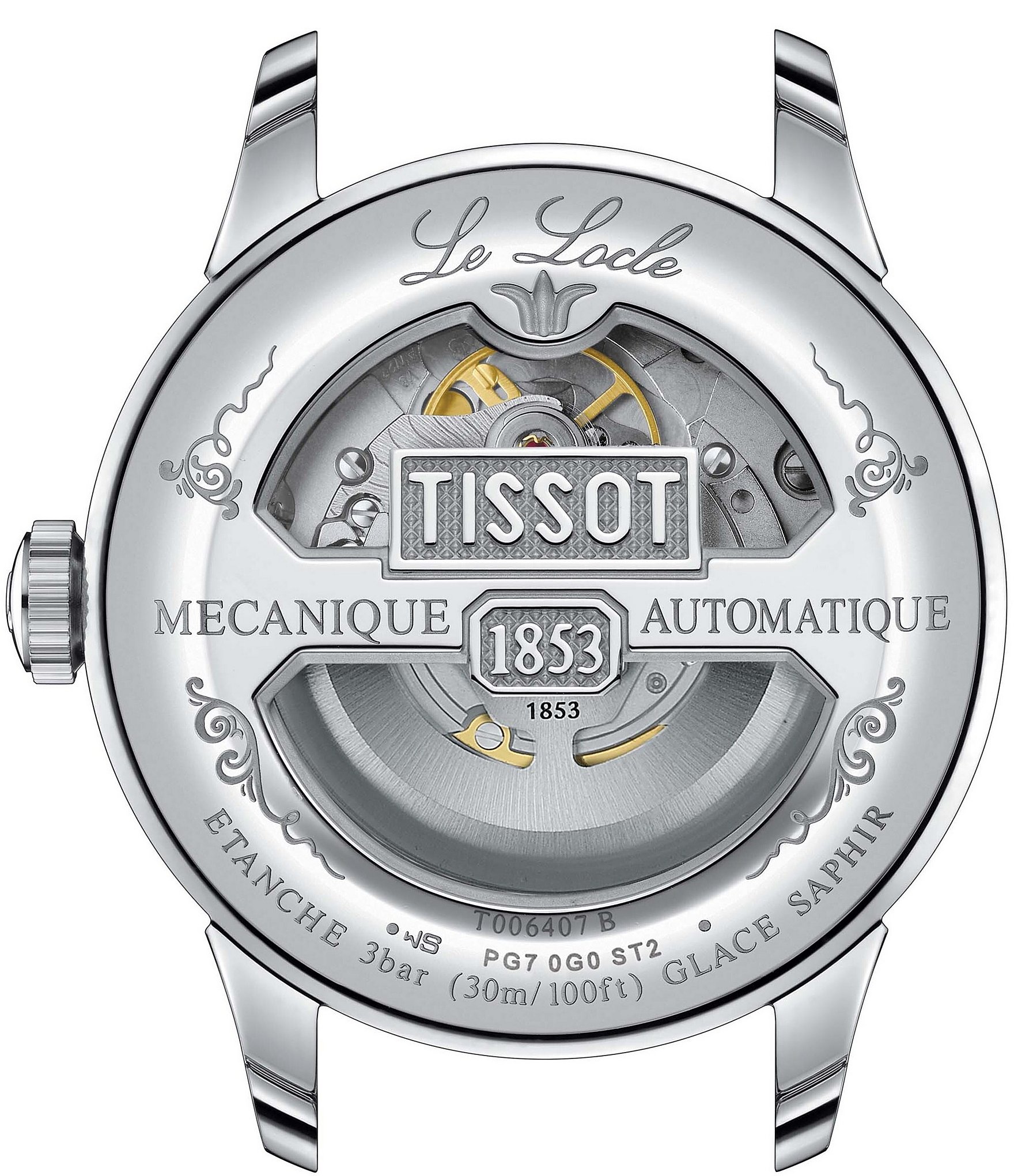 Tissot Men's Le Locle Powermatic 80 Open Heart Automatic Stainless Steel Bracelet Watch