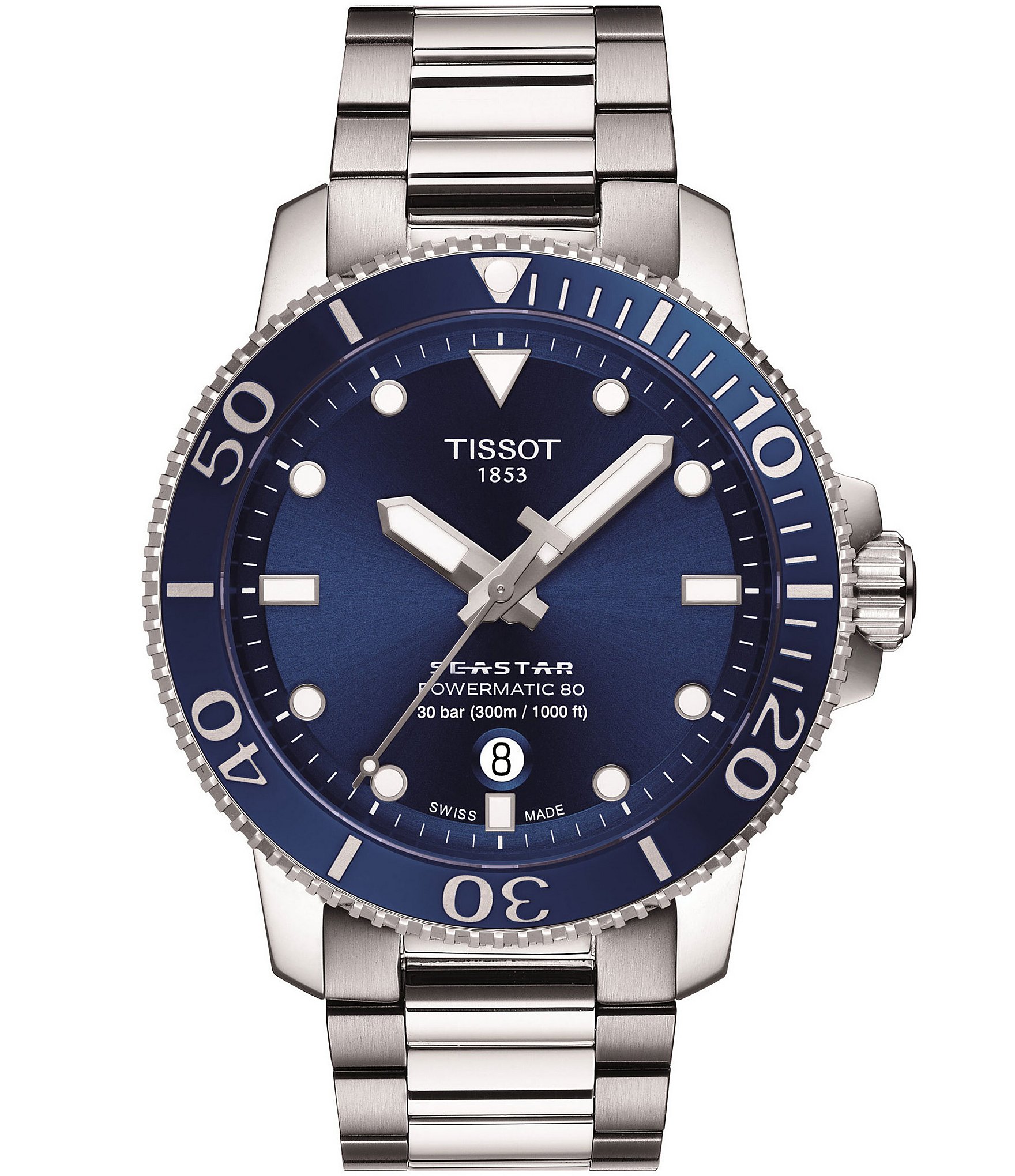 Tissot Men S Seastar 1000 Powermatic Swiss Automatic Stainless Steel Bracelet Watch Dillard S
