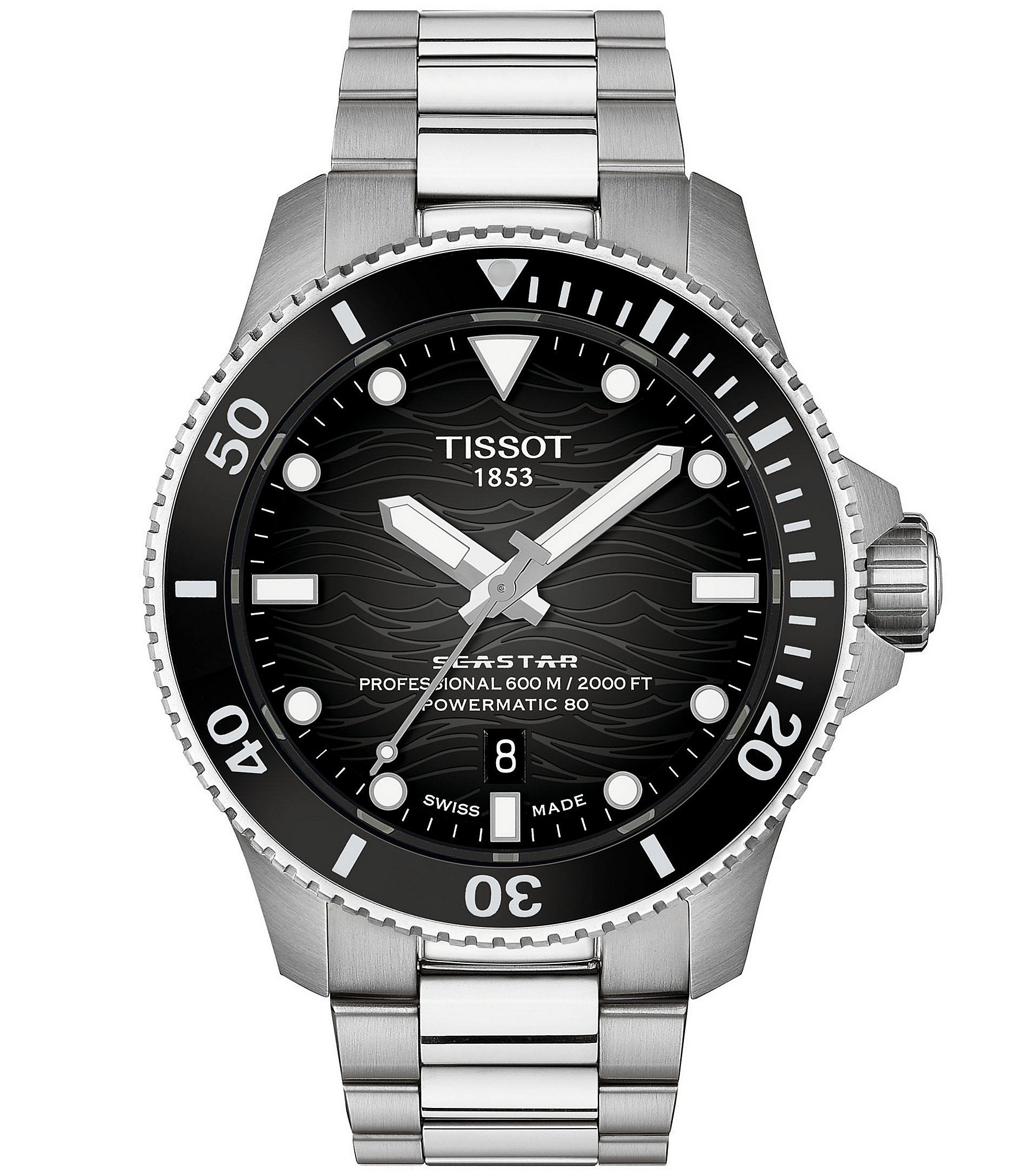 Tissot Men's Seastar GTS Automatic Stainless Steel Bracelet Watch