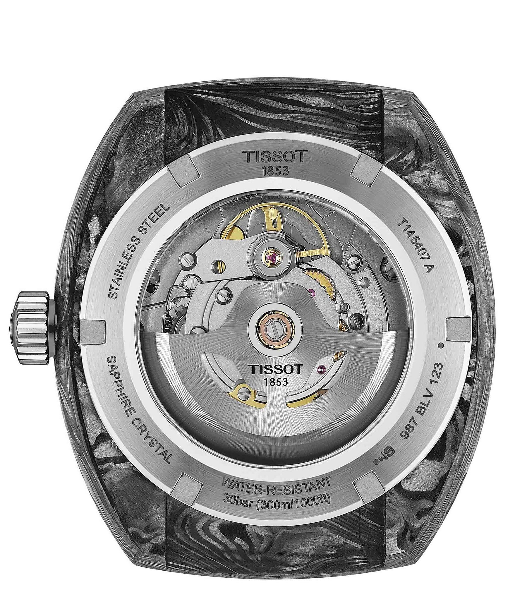 Tissot Unisex Sideral Tonneau Powermatic 80 Sport Collection Automatic Strap Watch