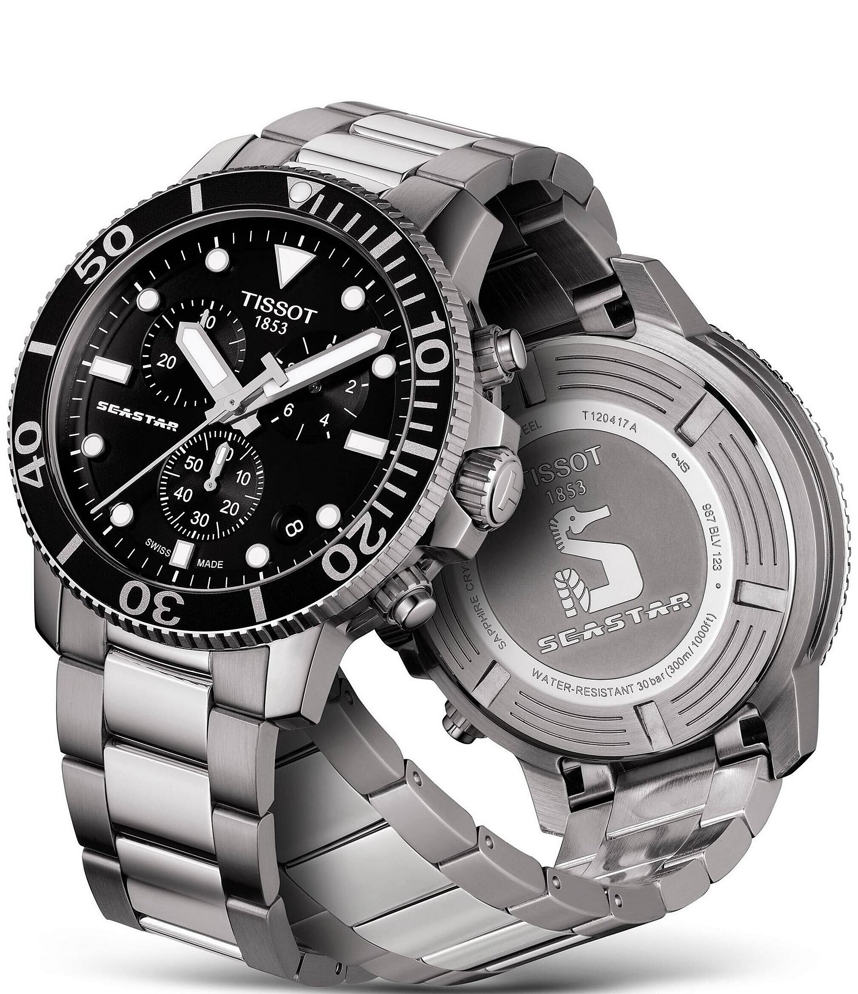 Tissot Seastar 1000 Black Dial Chronograph Watch