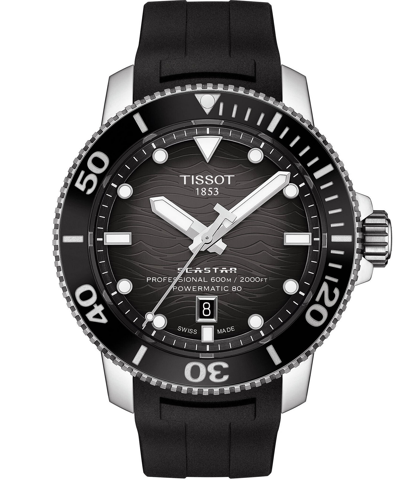 Tissot Men's Seastar 2000 Professional Automatic Rubber Strap Watch