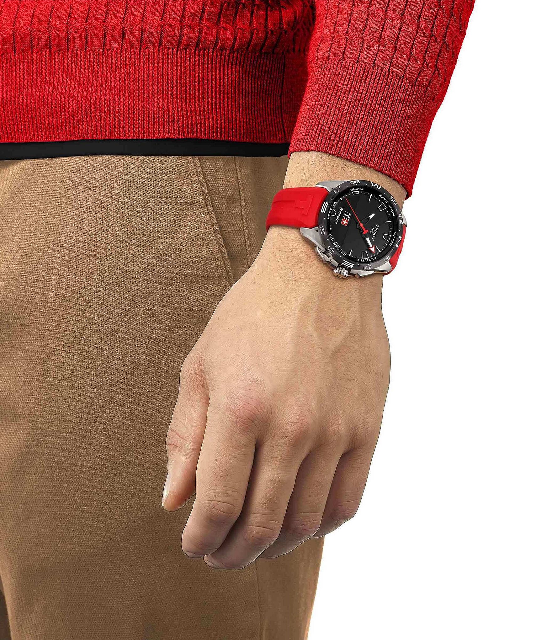 Tissot T-Touch Connect Red Strap Solar Watch