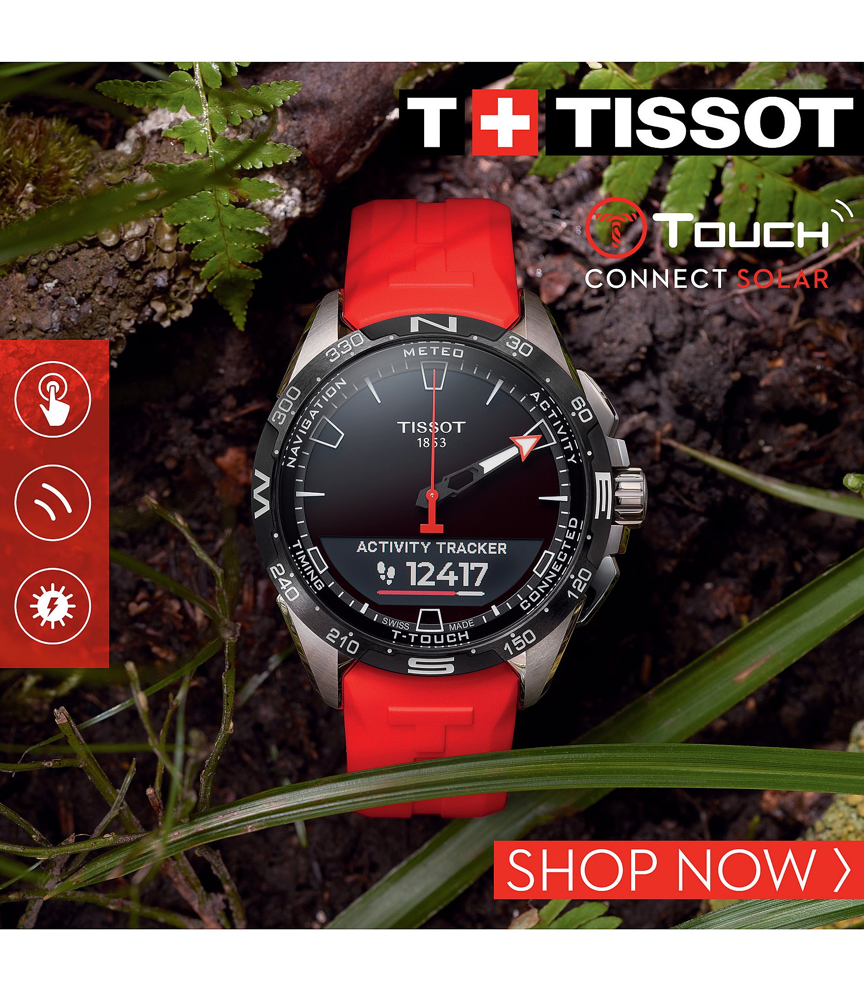 Tissot T-Touch Connect Red Strap Solar Watch